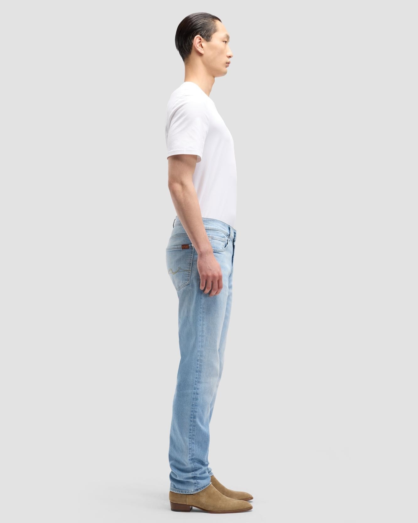 Imagen 5 de Vaqueros de hombre slimmy de tiro medio - 7 For all mankind - Azul claro Azul claro