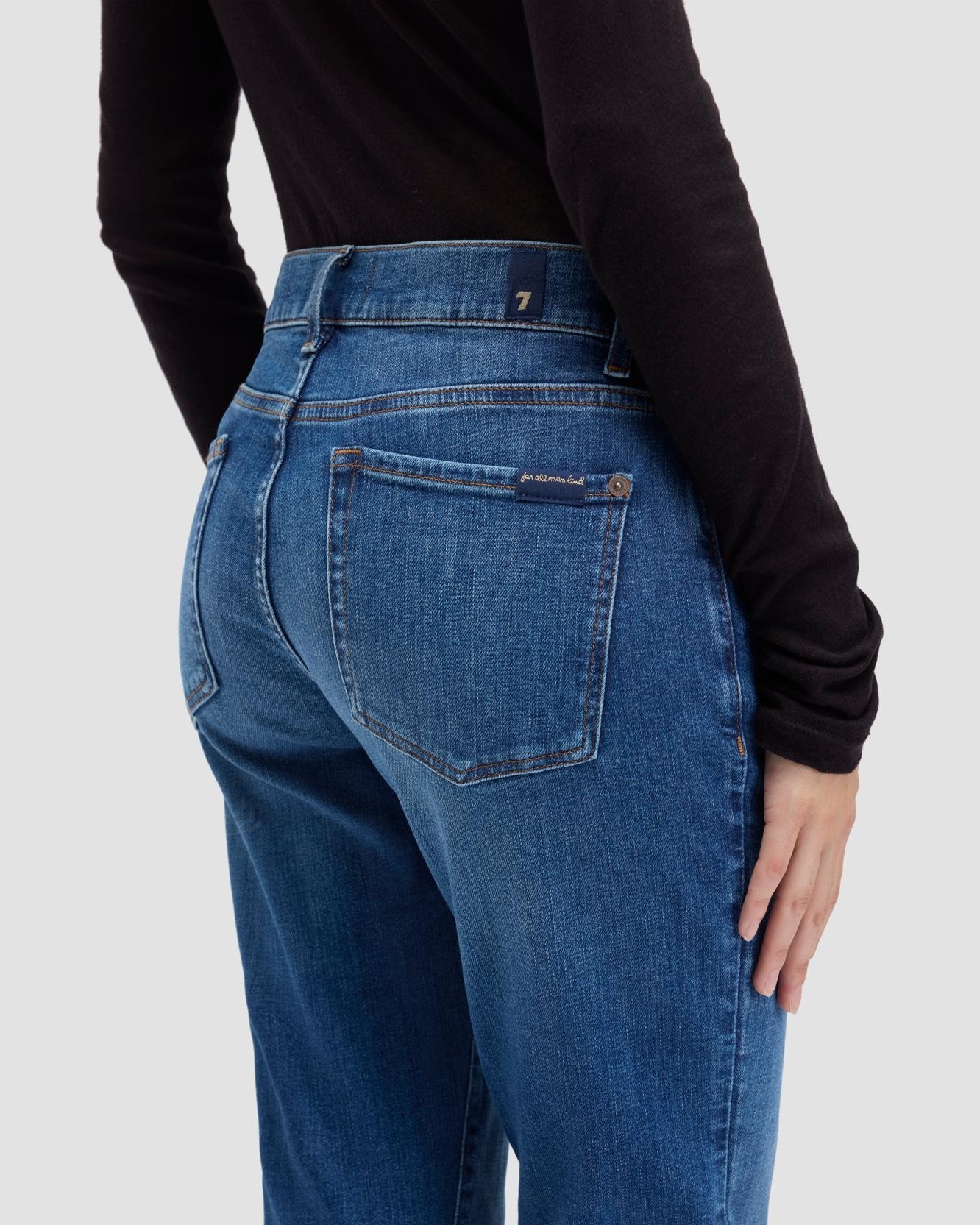 Vaqueros pitillo de mujer relaxed skinny de tiro medio - 7 For all mankind - Azul denim Azul denim-4