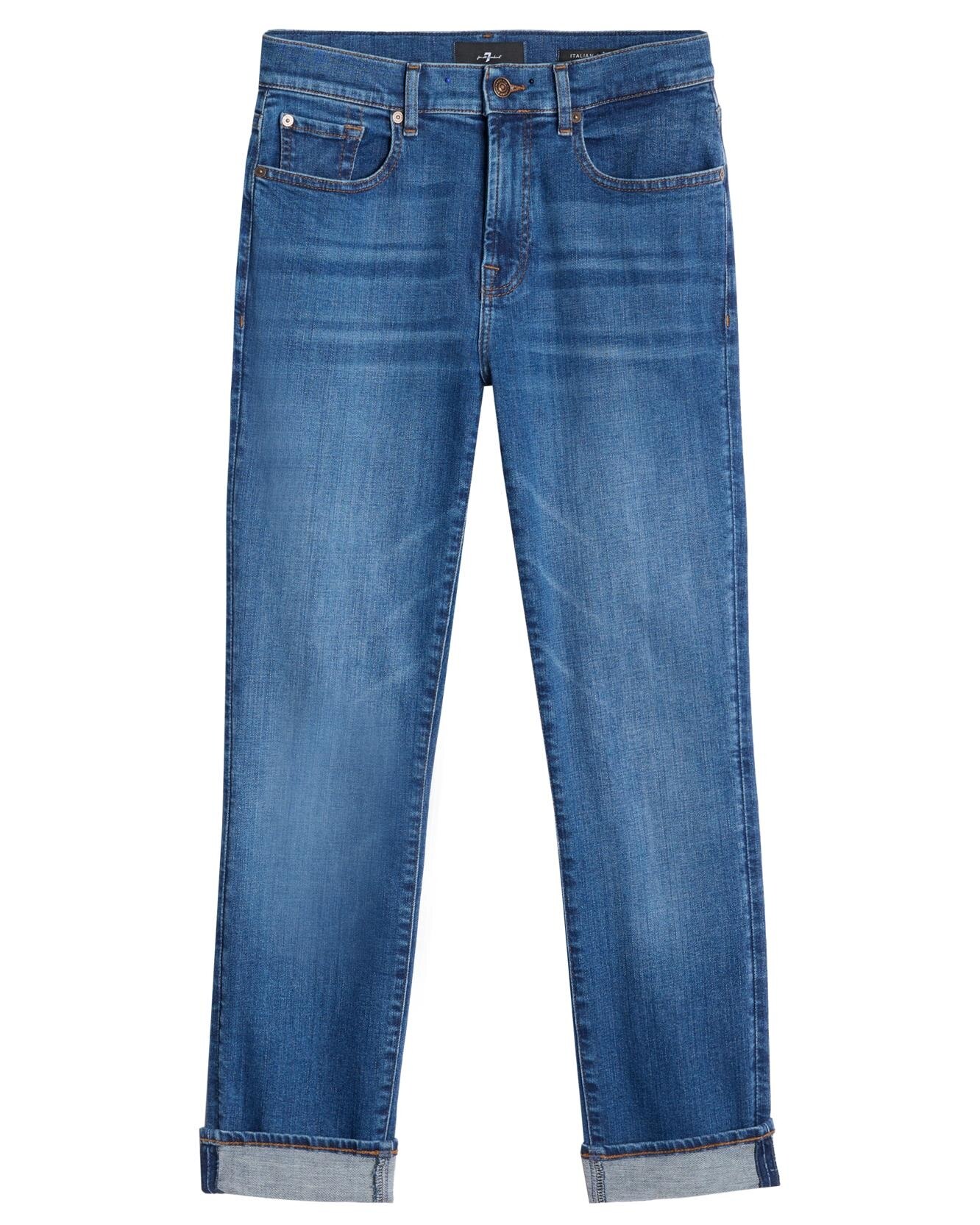 Vaqueros pitillo de mujer relaxed skinny de tiro medio - 7 For all mankind - Azul denim Azul denim-6