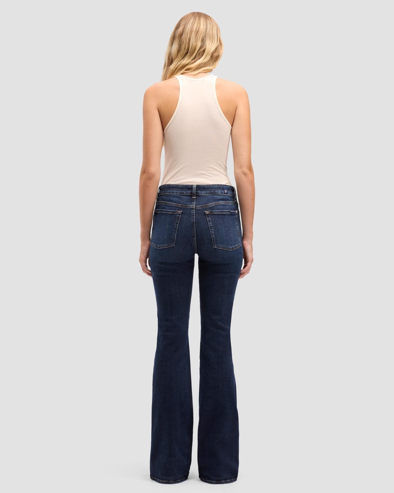 Vaqueros campana de mujer the leggy bootcut de tiro medio - 7 For all mankind - Azul marino Azul marino-3
