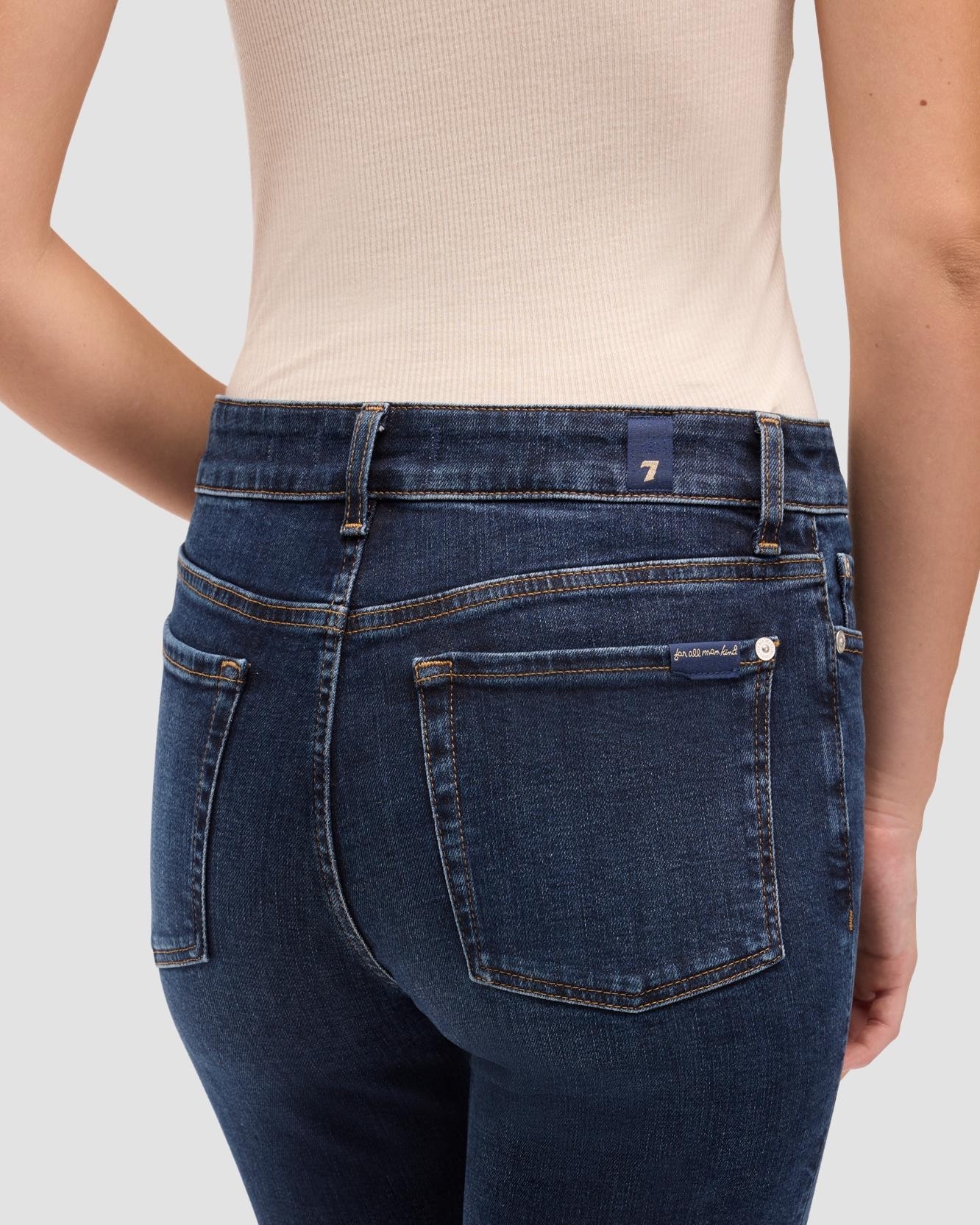 Vaqueros campana de mujer the leggy bootcut de tiro medio - 7 For all mankind - Azul marino Azul marino-4
