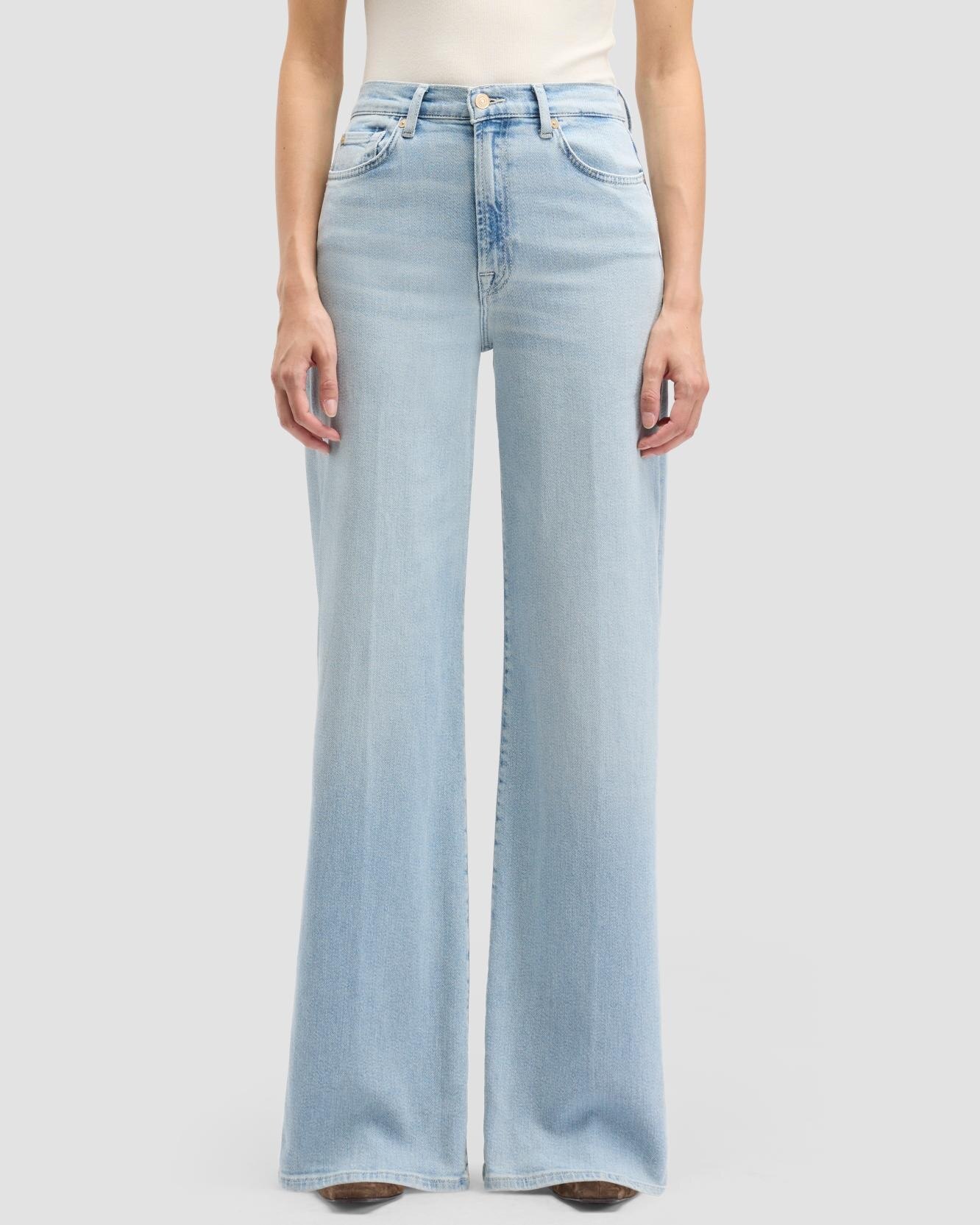 Vaqueros campana de mujer Lotta de tiro alto - 7 For all mankind - Azul claro Azul claro-2