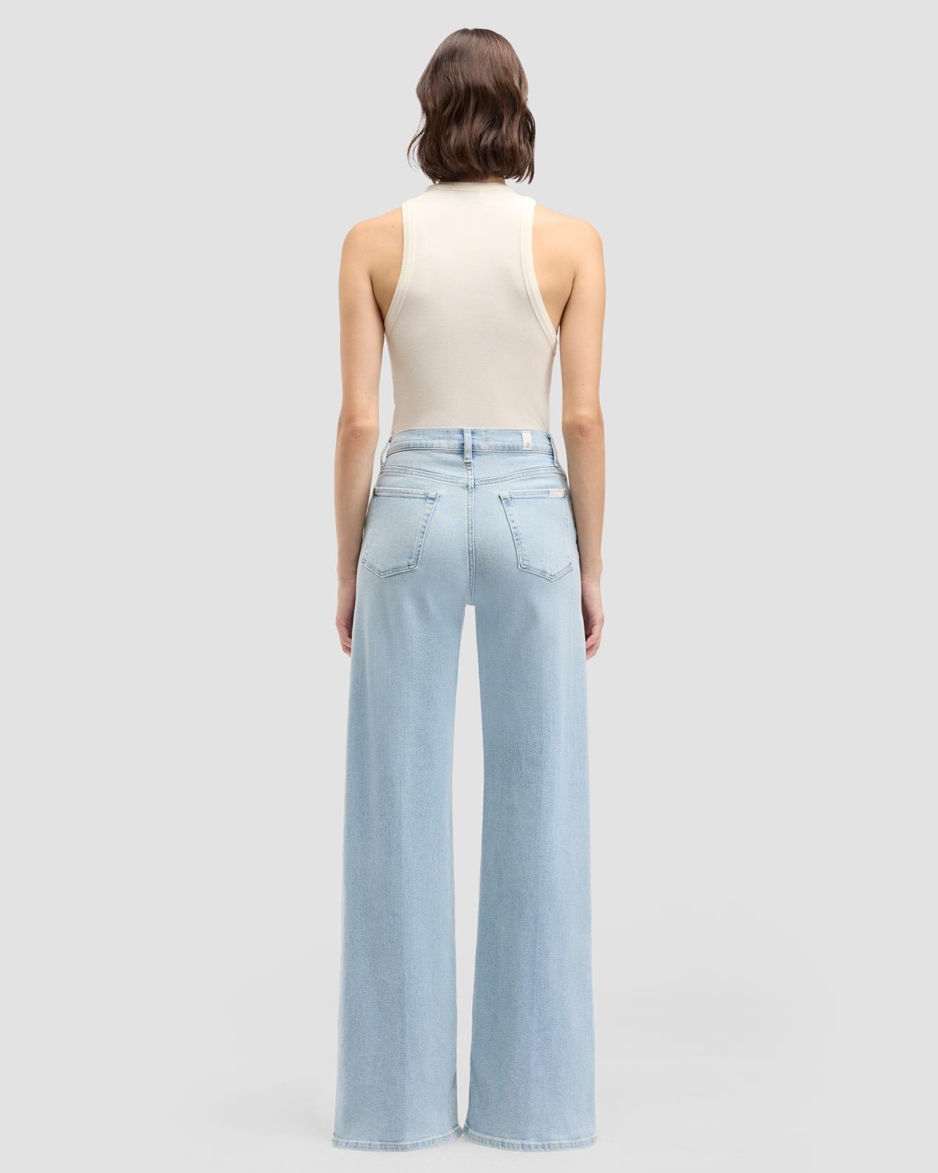 Vaqueros campana de mujer Lotta de tiro alto - 7 For all mankind - Azul claro Azul claro-3