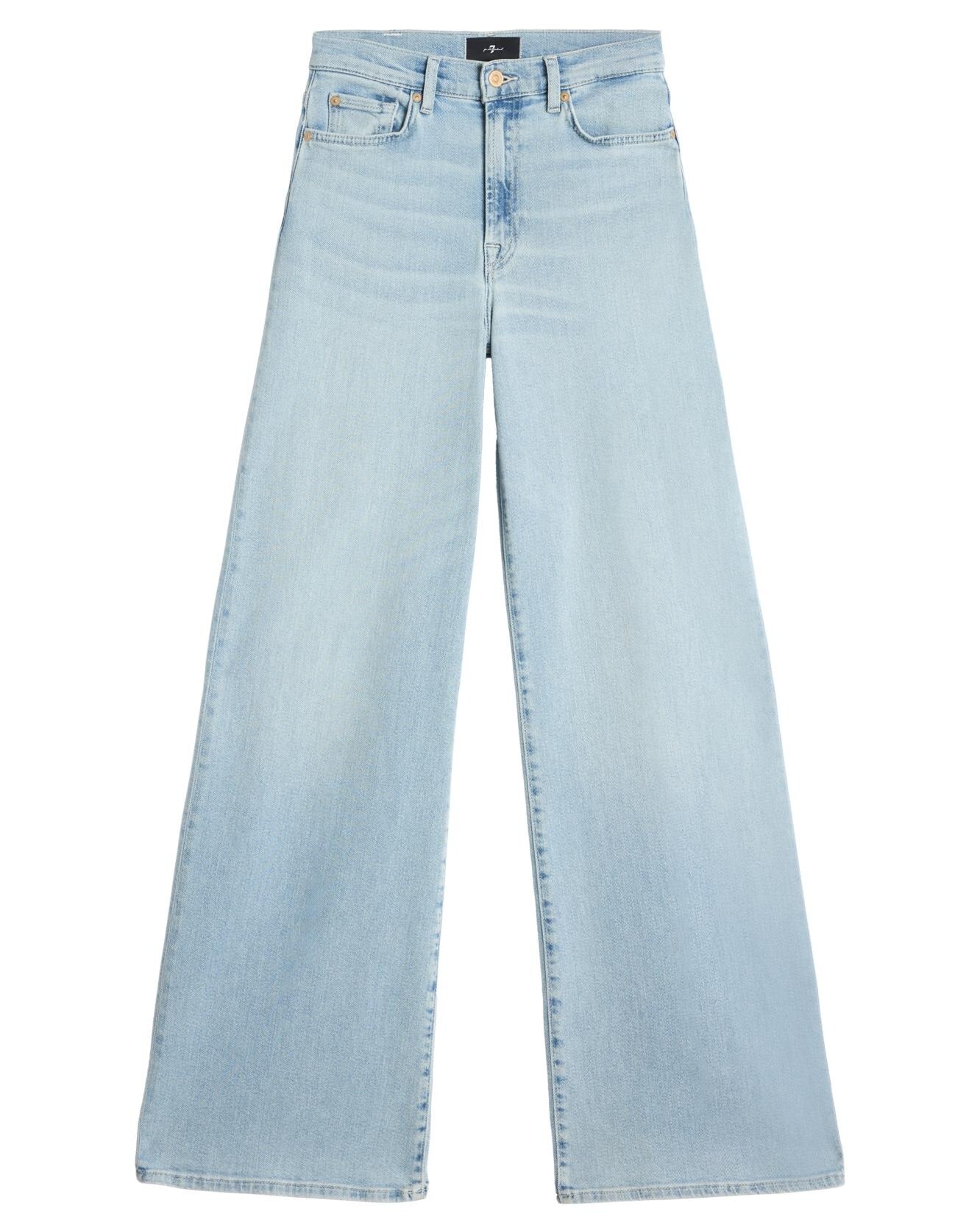 Vaqueros campana de mujer Lotta de tiro alto - 7 For all mankind - Azul claro Azul claro-6