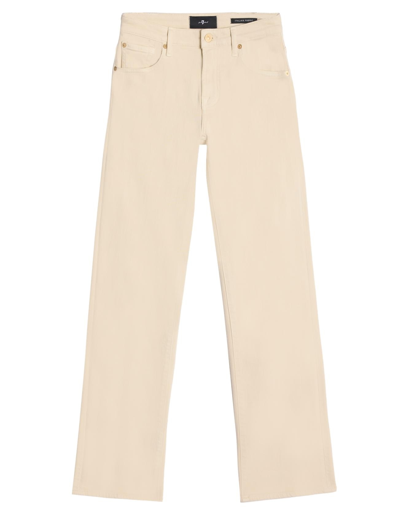Pantalones rectos de mujer calie straight de tiro medio - 7 For all mankind - Beige Beige-6