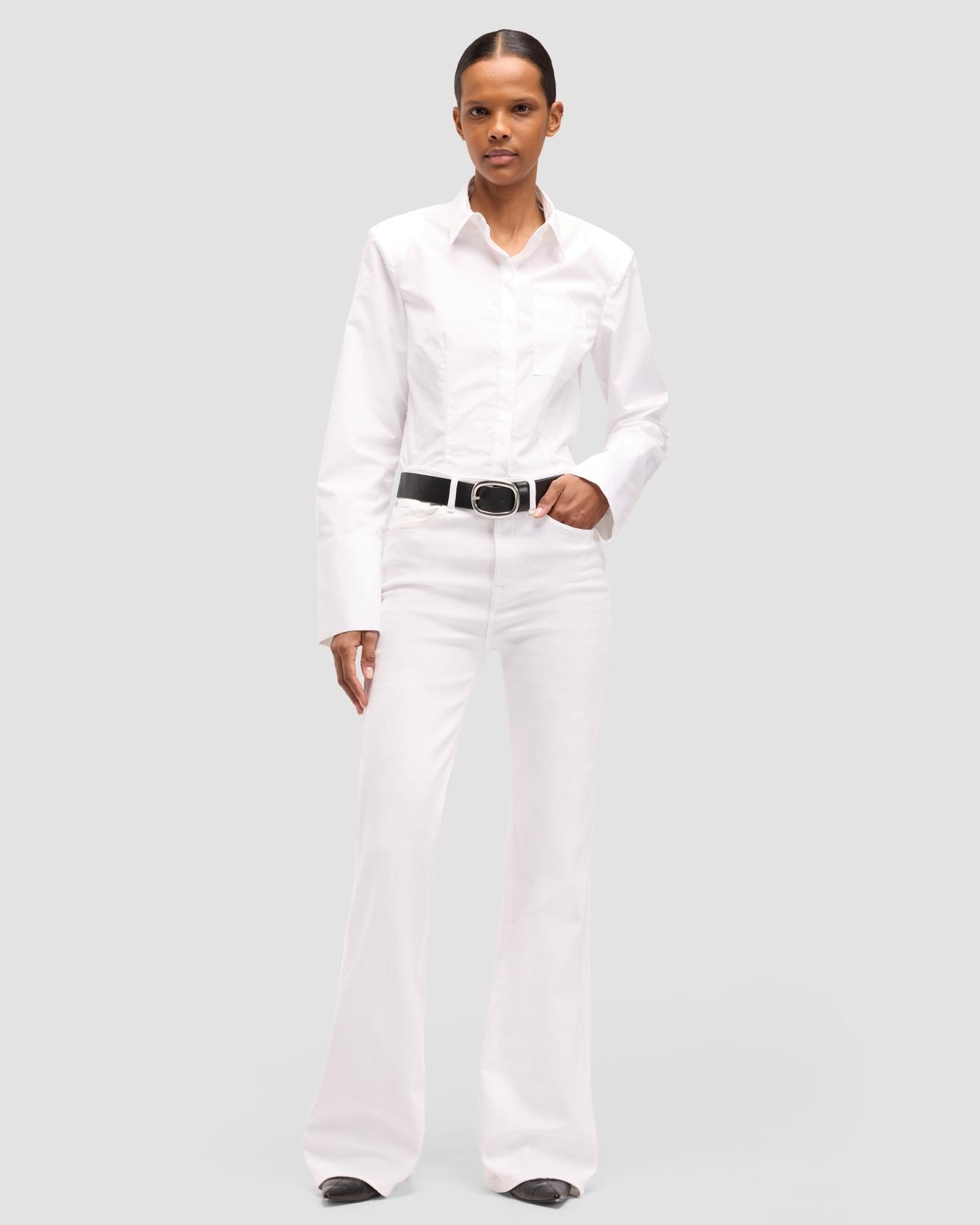 Imagen 0 de Pantalones de campana de mujer modern dojo de tiro alto Blanco