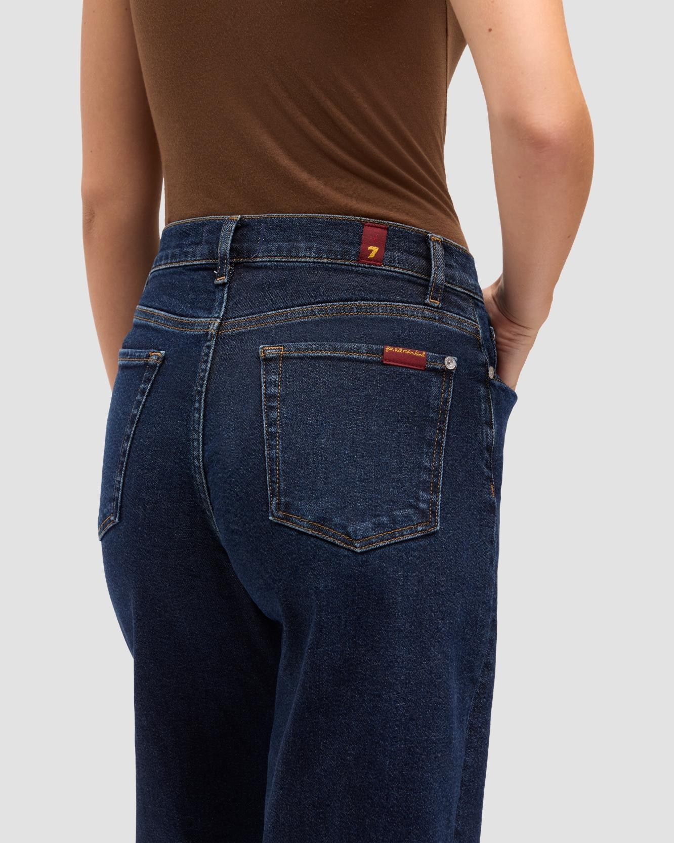 Vaqueros campana de mujer lotta de tiro alto - 7 For all mankind - Azul marino Azul marino-4