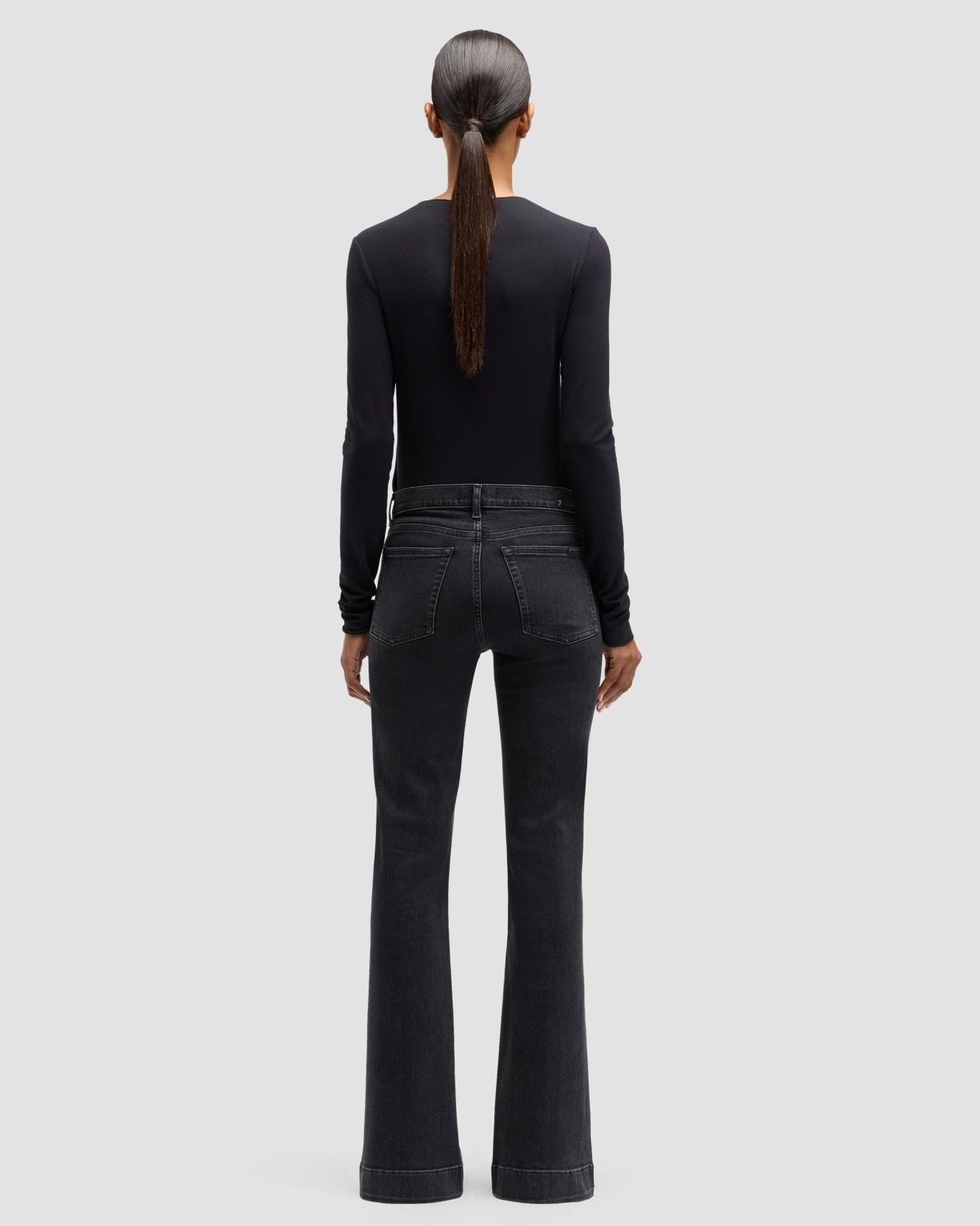 Vaqueros campana de mujer dojo tailorless de tiro medio - 7 For all mankind - Negro Negro-3