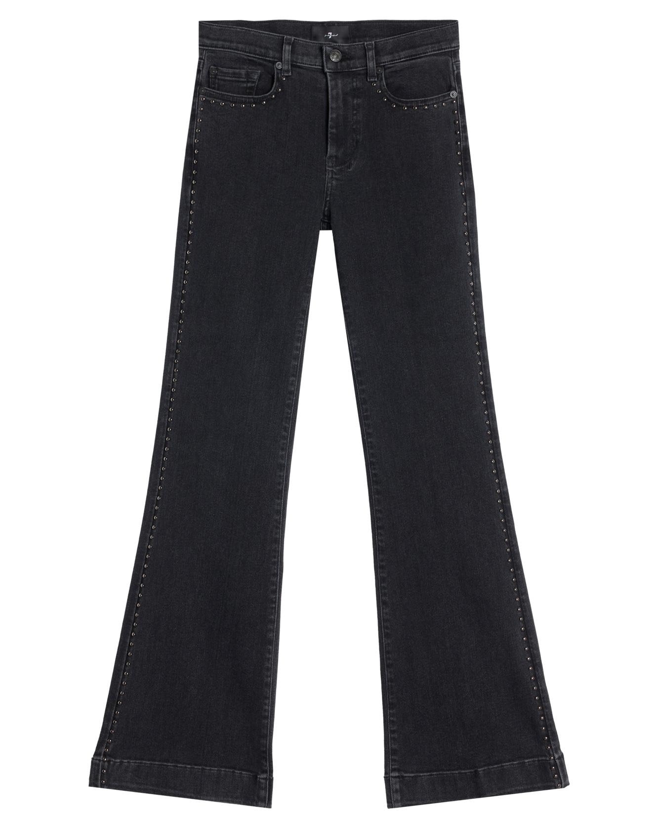 Vaqueros campana de mujer dojo tailorless de tiro medio - 7 For all mankind - Negro Negro-6