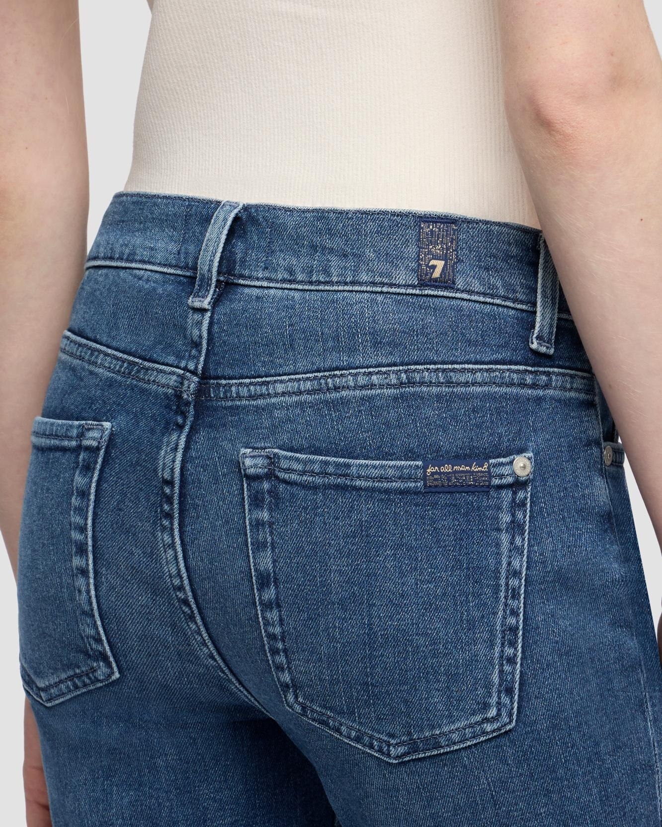 Pantalones de campana de mujer Bootcut Tailorless de tiro medio - 7 For all mankind - Azul Azul-4