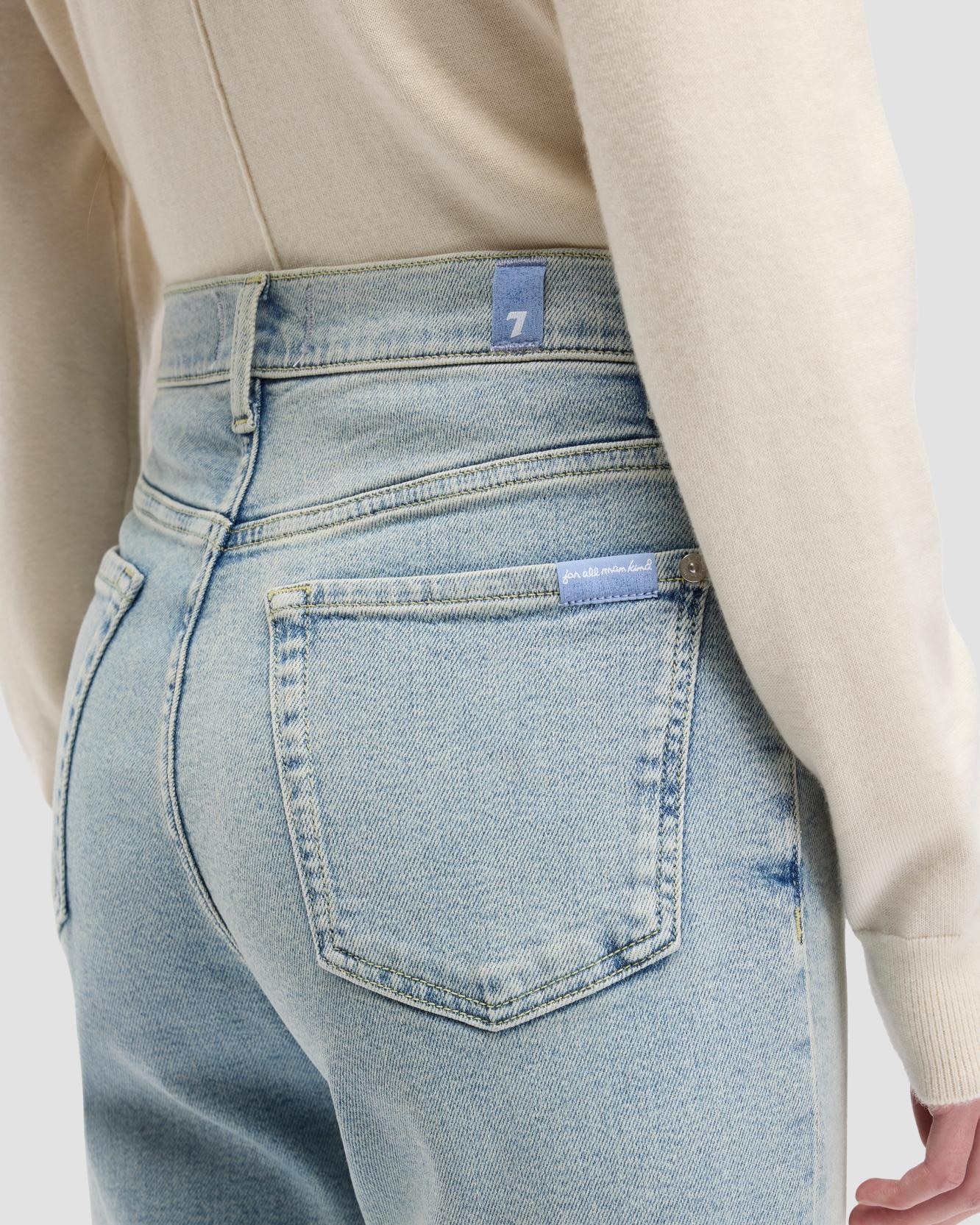 Vaqueros campana de mujer Modern Dojo Tailorless de tiro alto - 7 For all mankind - Azul claro Azul claro-4