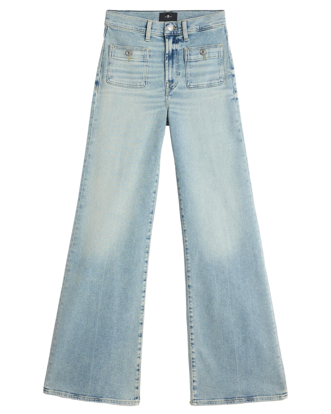 Vaqueros campana de mujer Modern Dojo Tailorless de tiro alto - 7 For all mankind - Azul claro Azul claro-6