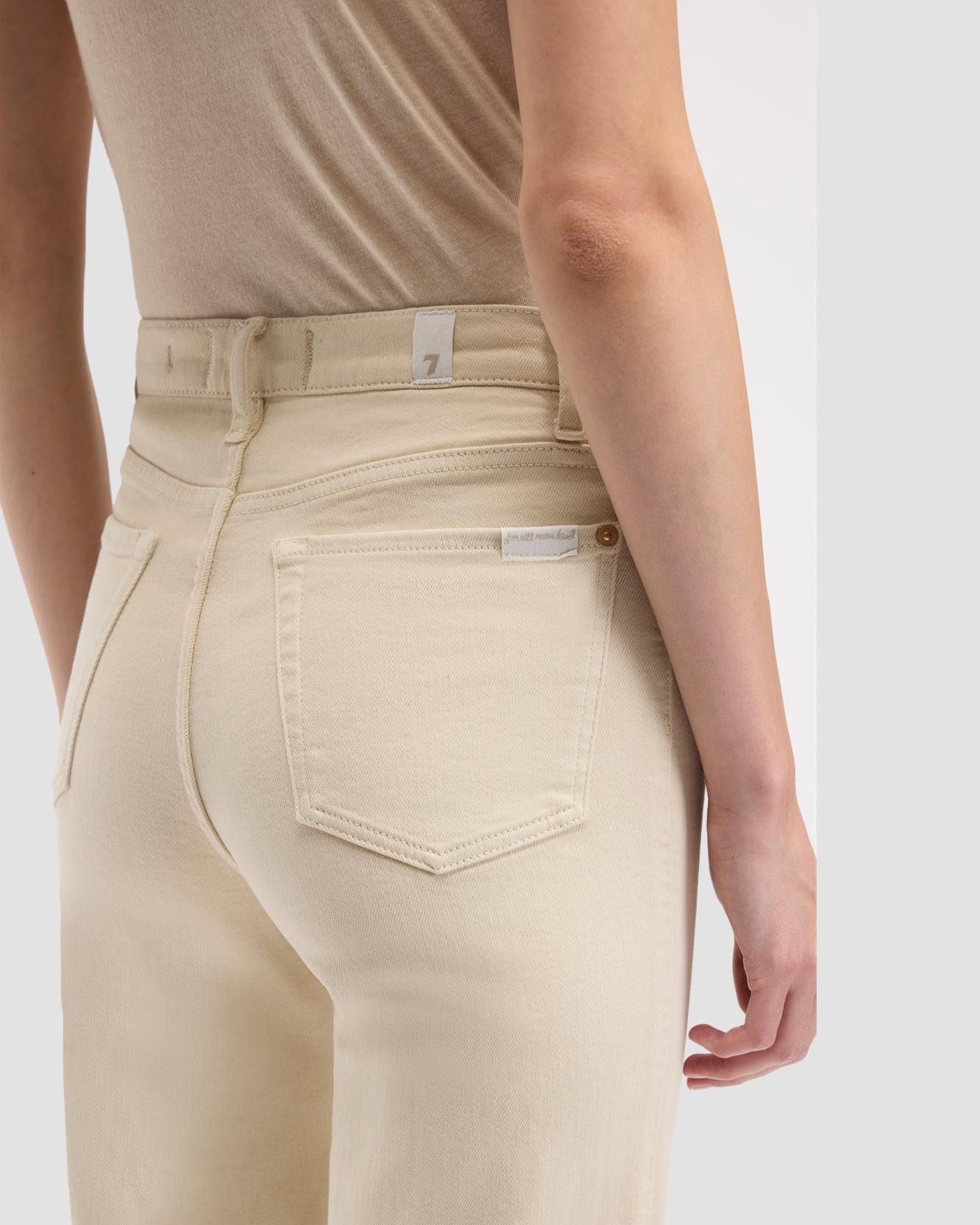 Pantalones de campana de mujer modern dojo tailorless de tiro alto - 7 For all mankind - Beige Beige-4