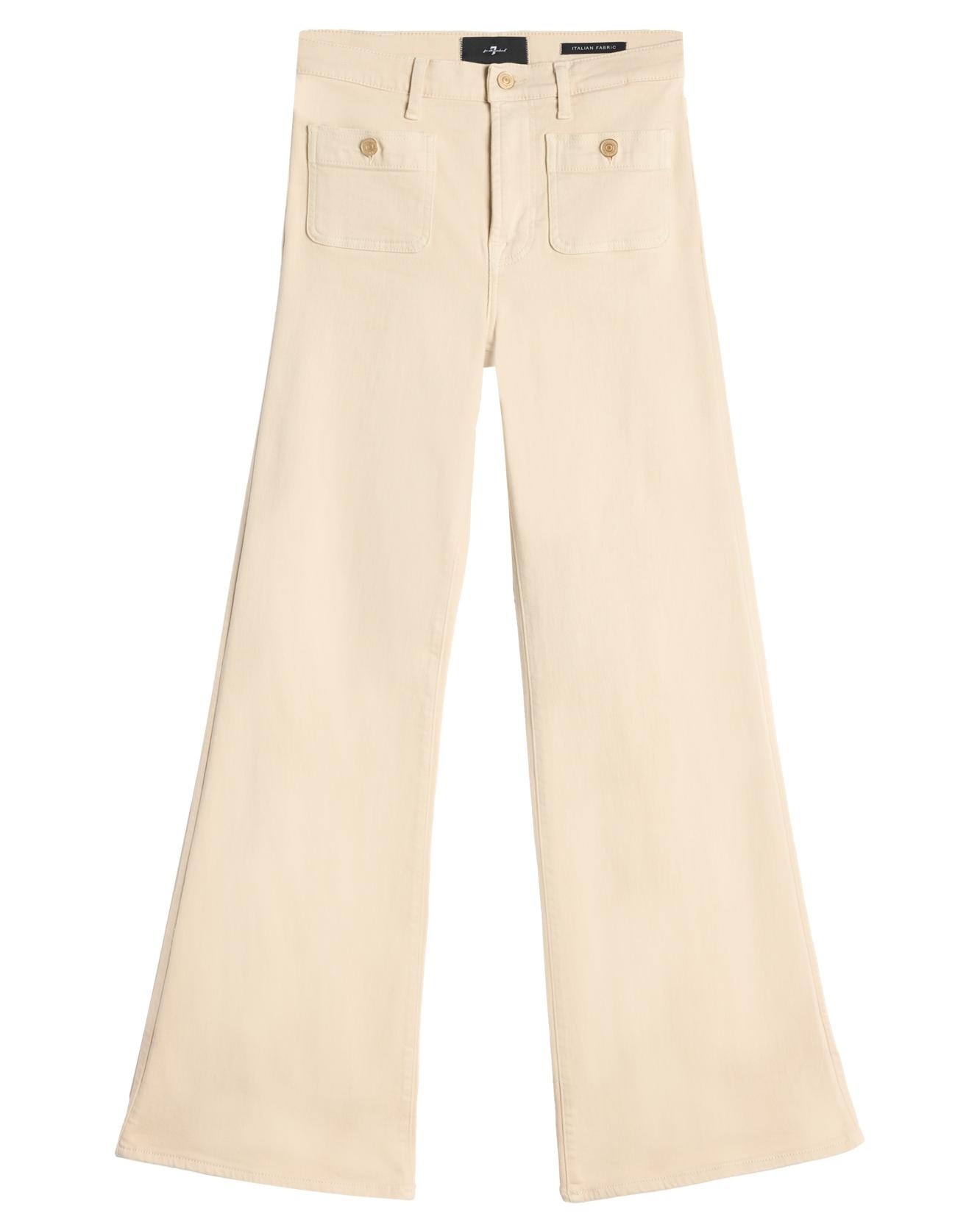Pantalones de campana de mujer modern dojo tailorless de tiro alto - 7 For all mankind - Beige Beige-6