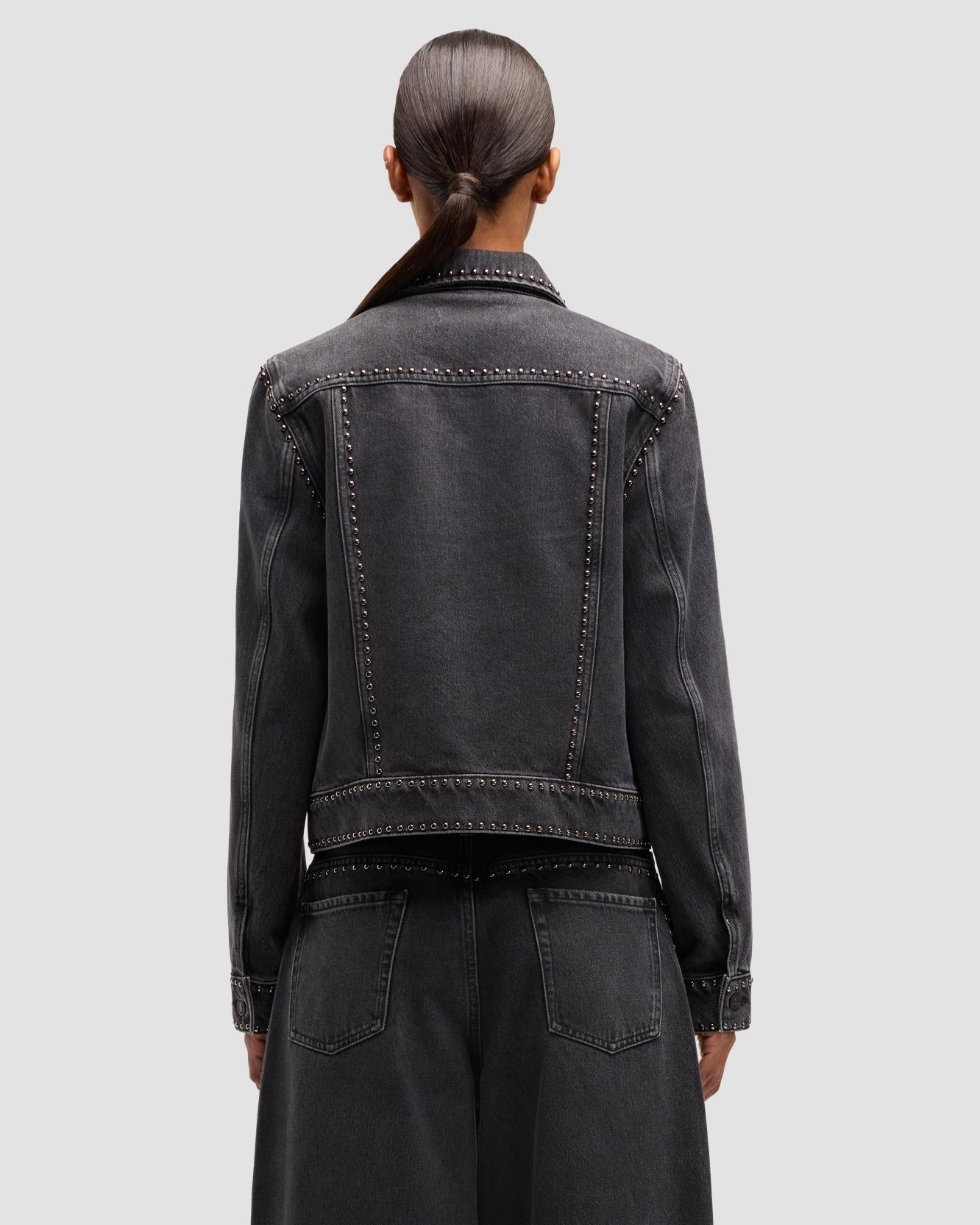 Chaqueta de mujer western shirt en denim - 7 For all mankind - Negro Negro-3