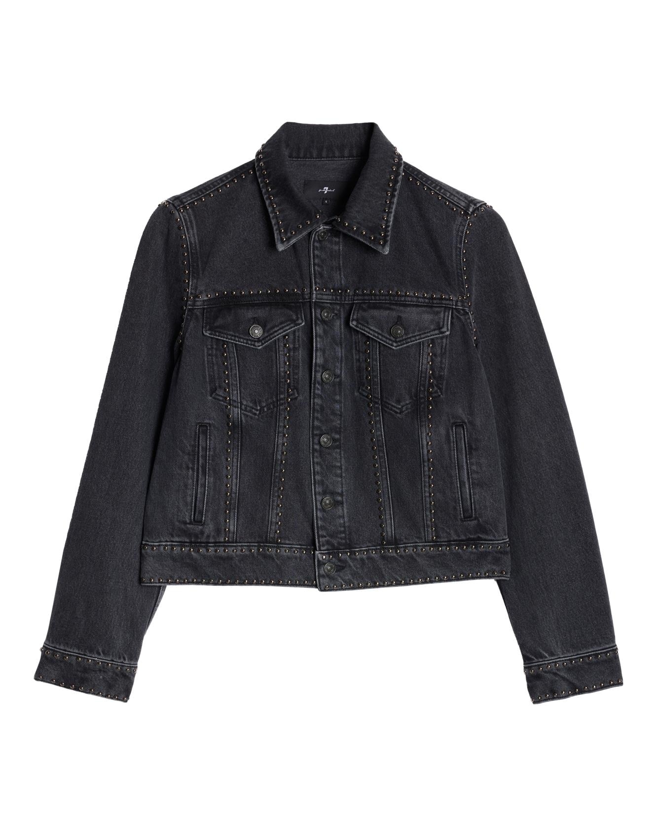 Chaqueta de mujer western shirt en denim - 7 For all mankind - Negro Negro-6
