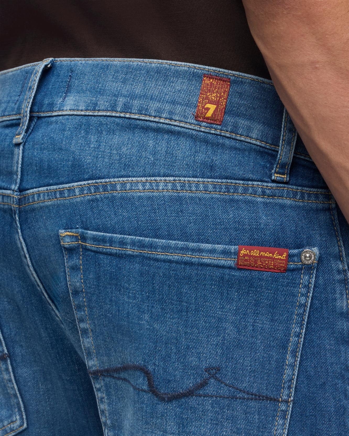 Vaqueros de hombre slimmy de tiro medio en color - 7 For all mankind - Azul marino Azul marino-3
