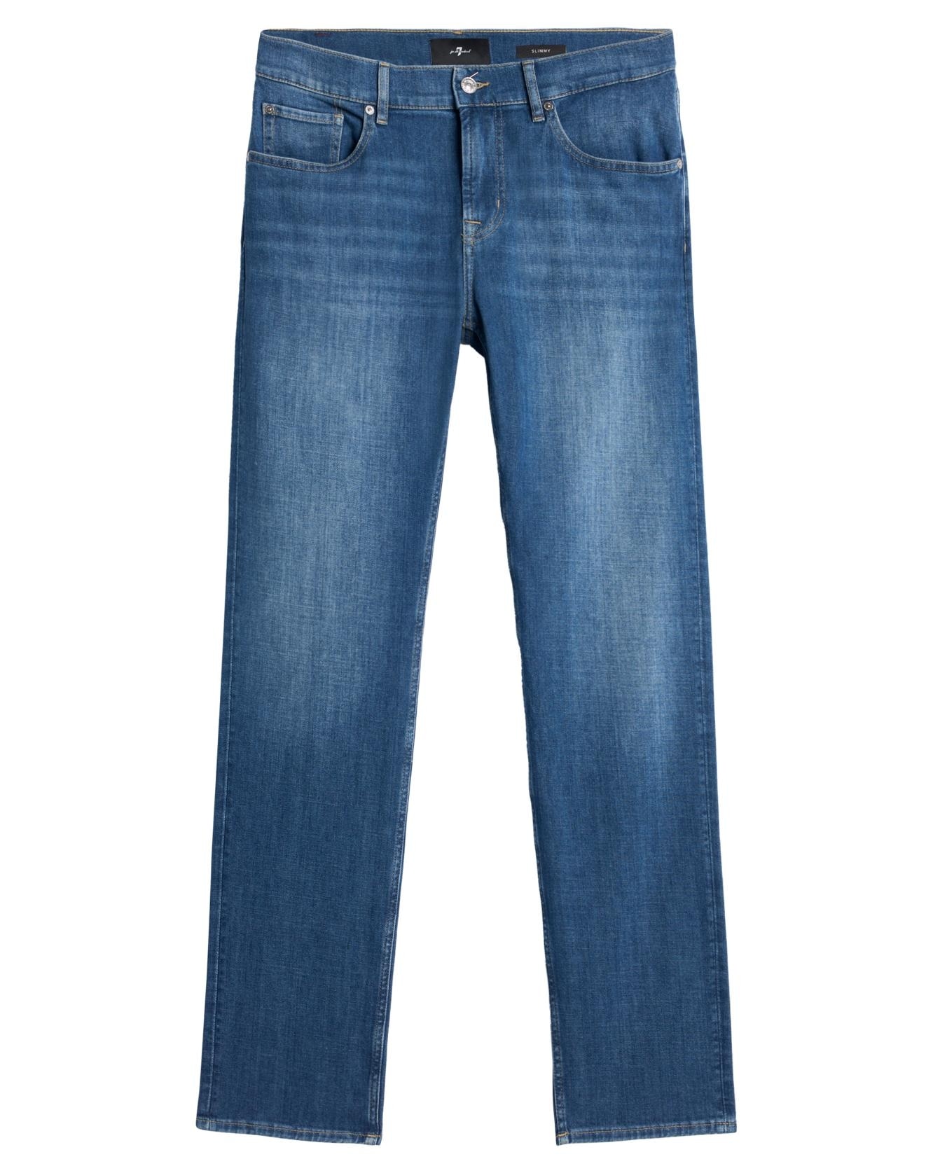 Vaqueros de hombre slimmy de tiro medio en color - 7 For all mankind - Azul marino Azul marino-6