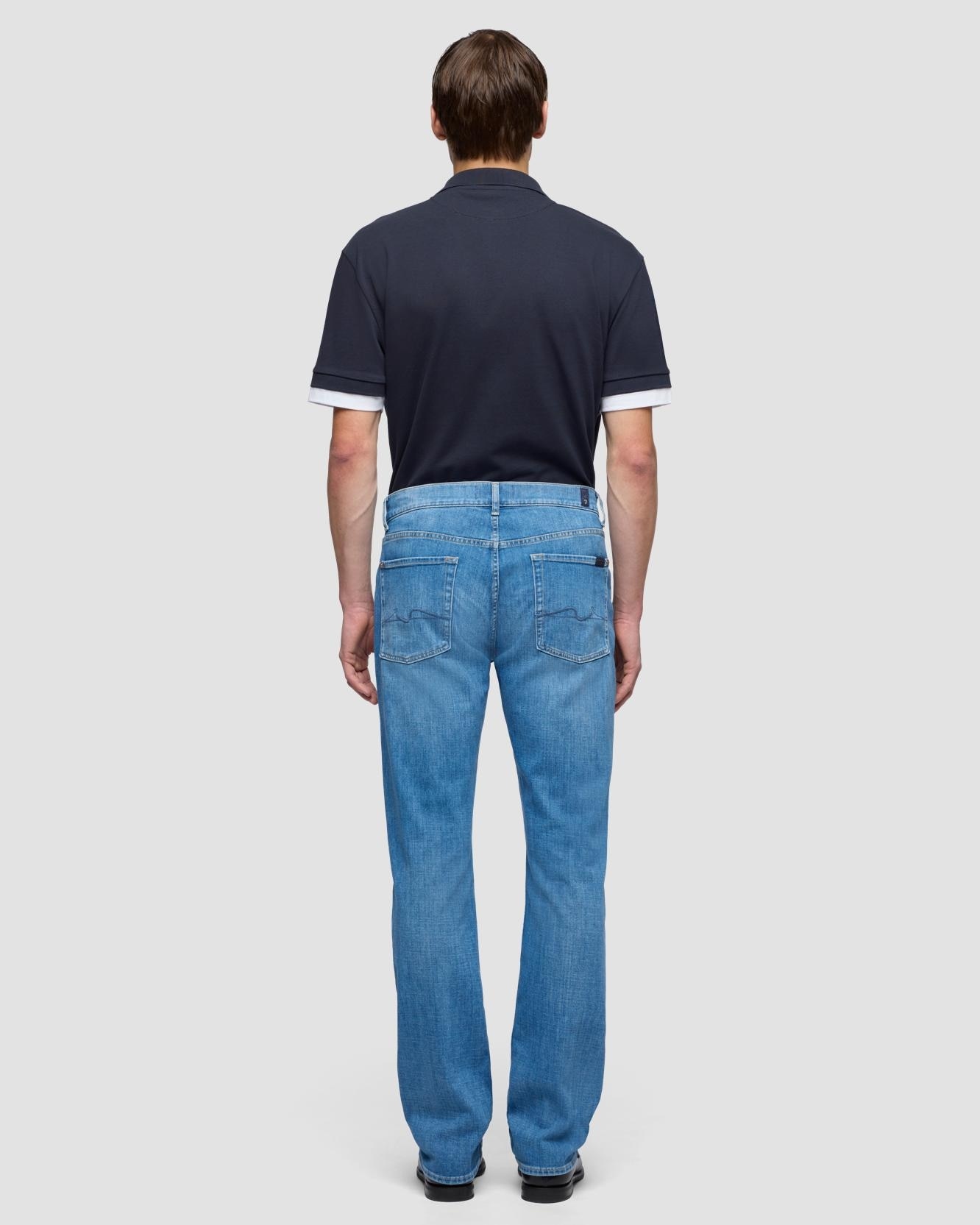 Vaqueros de hombre straight de tiro medio en color - 7 For all mankind - Azul Azul-4
