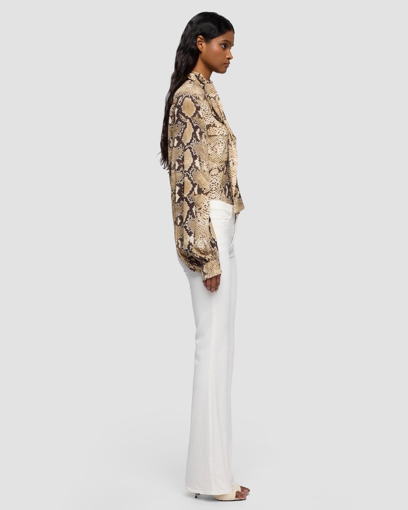 Pantalones de campana de mujer The Leggy Bootcut de tiro medio - 7 For all mankind - Blanco Blanco-5