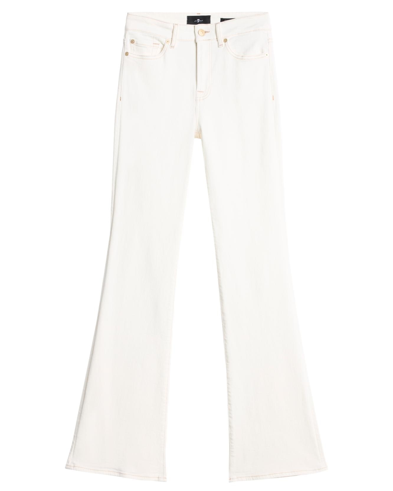 Pantalones de campana de mujer The Leggy Bootcut de tiro medio - 7 For all mankind - Blanco Blanco-6