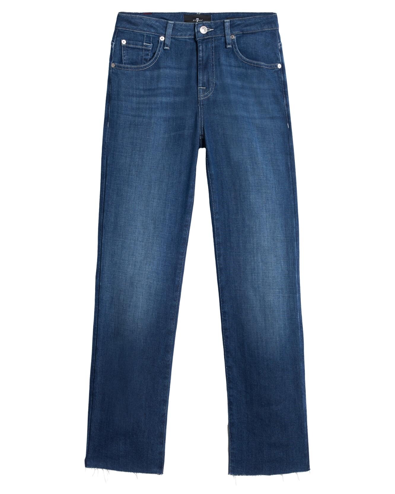 Pantalones rectos de mujer Calie Straight Ankle de tiro medio - 7 For all mankind - Azul marino Azul marino-6