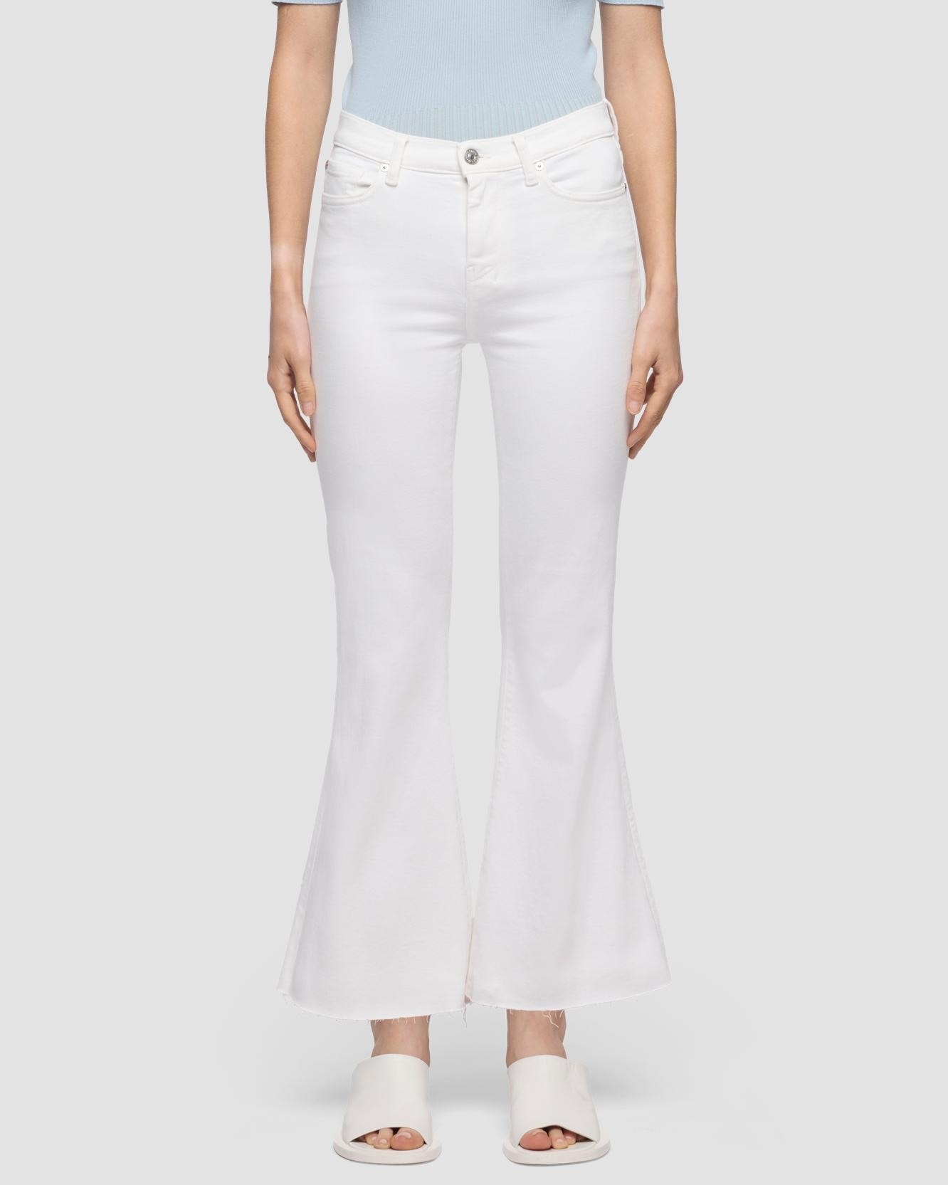 Pantalones de campana de mujer Cropped Dojo de tiro medio - 7 For all mankind - Blanco Blanco-2