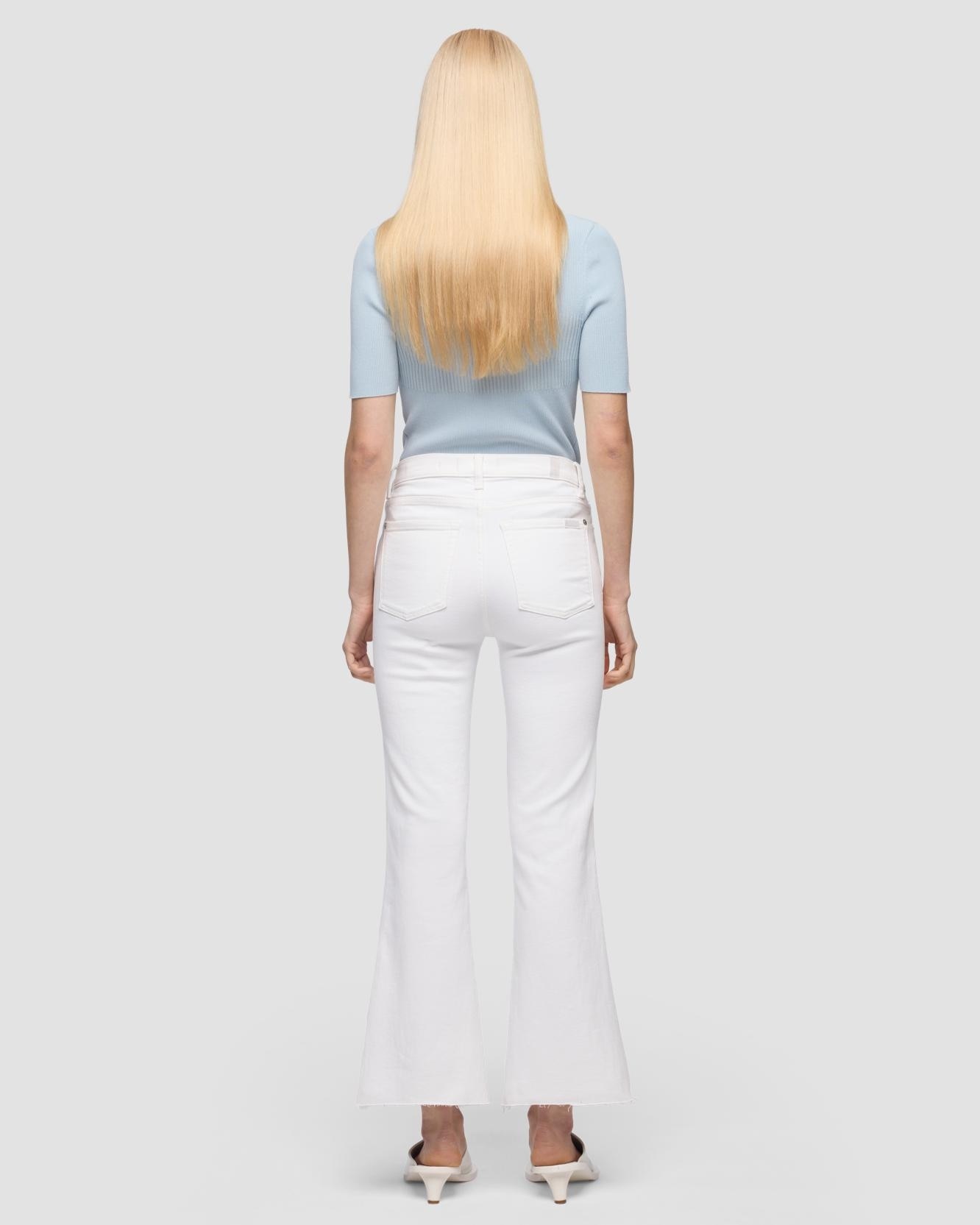 Pantalones de campana de mujer Cropped Dojo de tiro medio - 7 For all mankind - Blanco Blanco-3