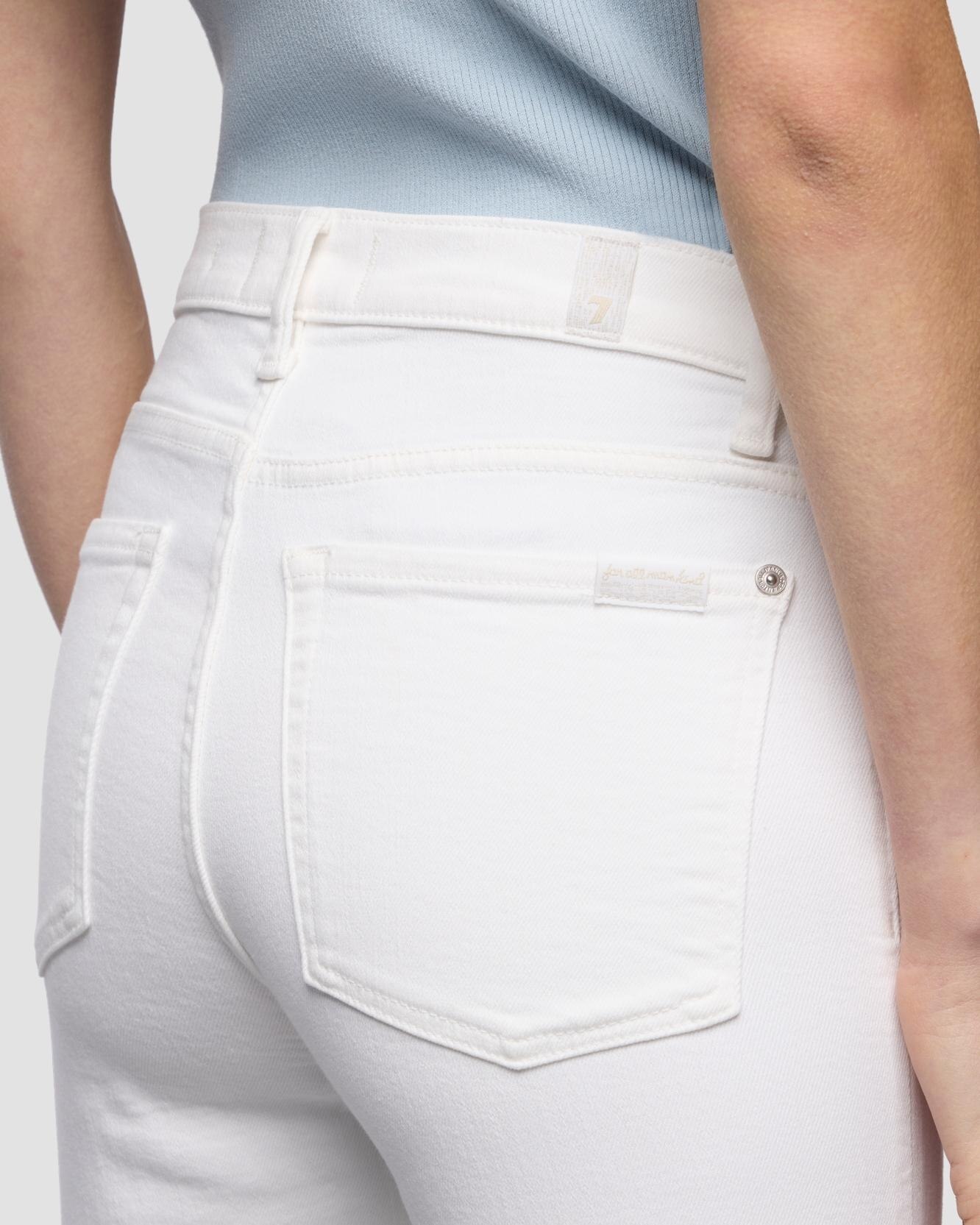 Pantalones de campana de mujer Cropped Dojo de tiro medio - 7 For all mankind - Blanco Blanco-4