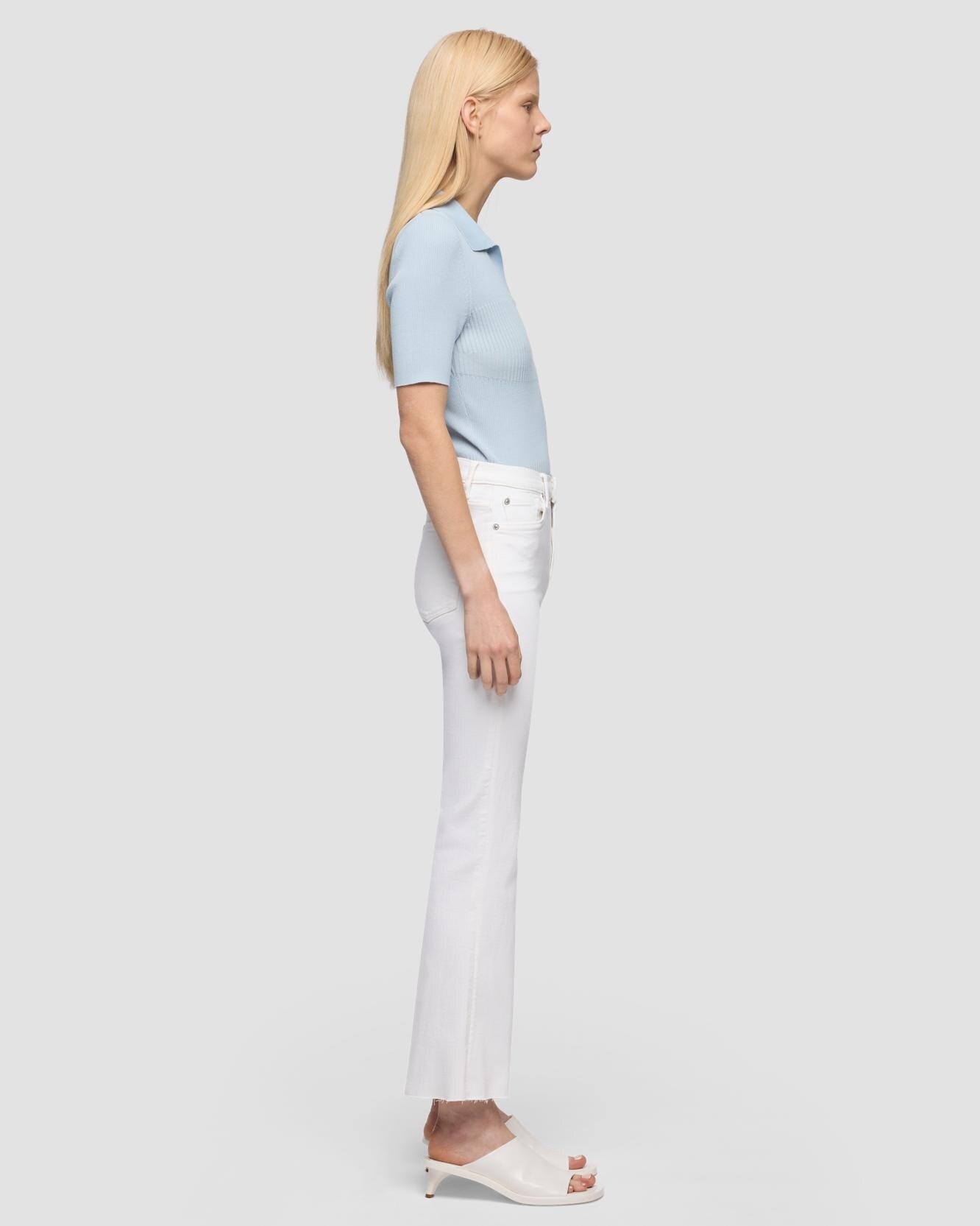 Pantalones de campana de mujer Cropped Dojo de tiro medio - 7 For all mankind - Blanco Blanco-5