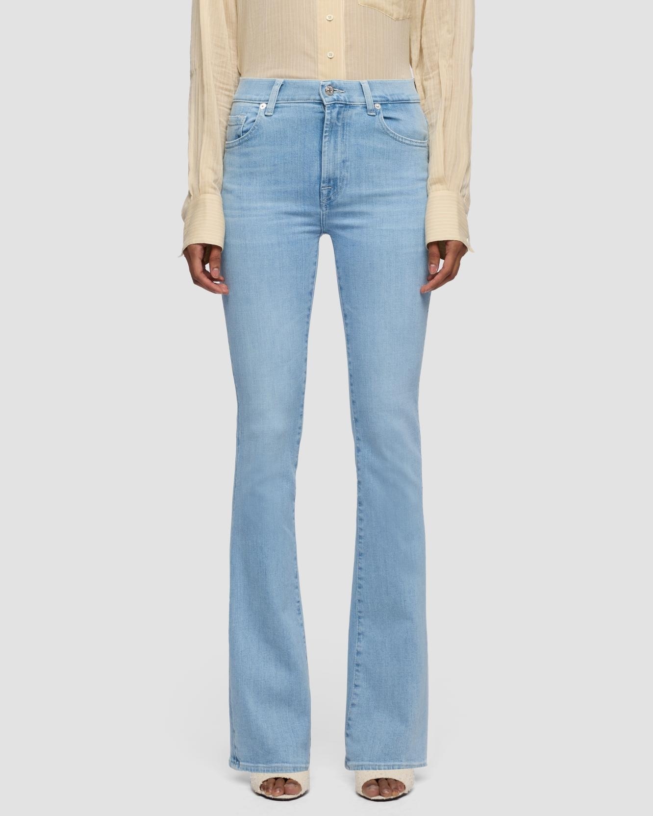 Pantalones de campana de mujer bootcut de tiro medio - 7 For all mankind - Azul claro Azul claro-2