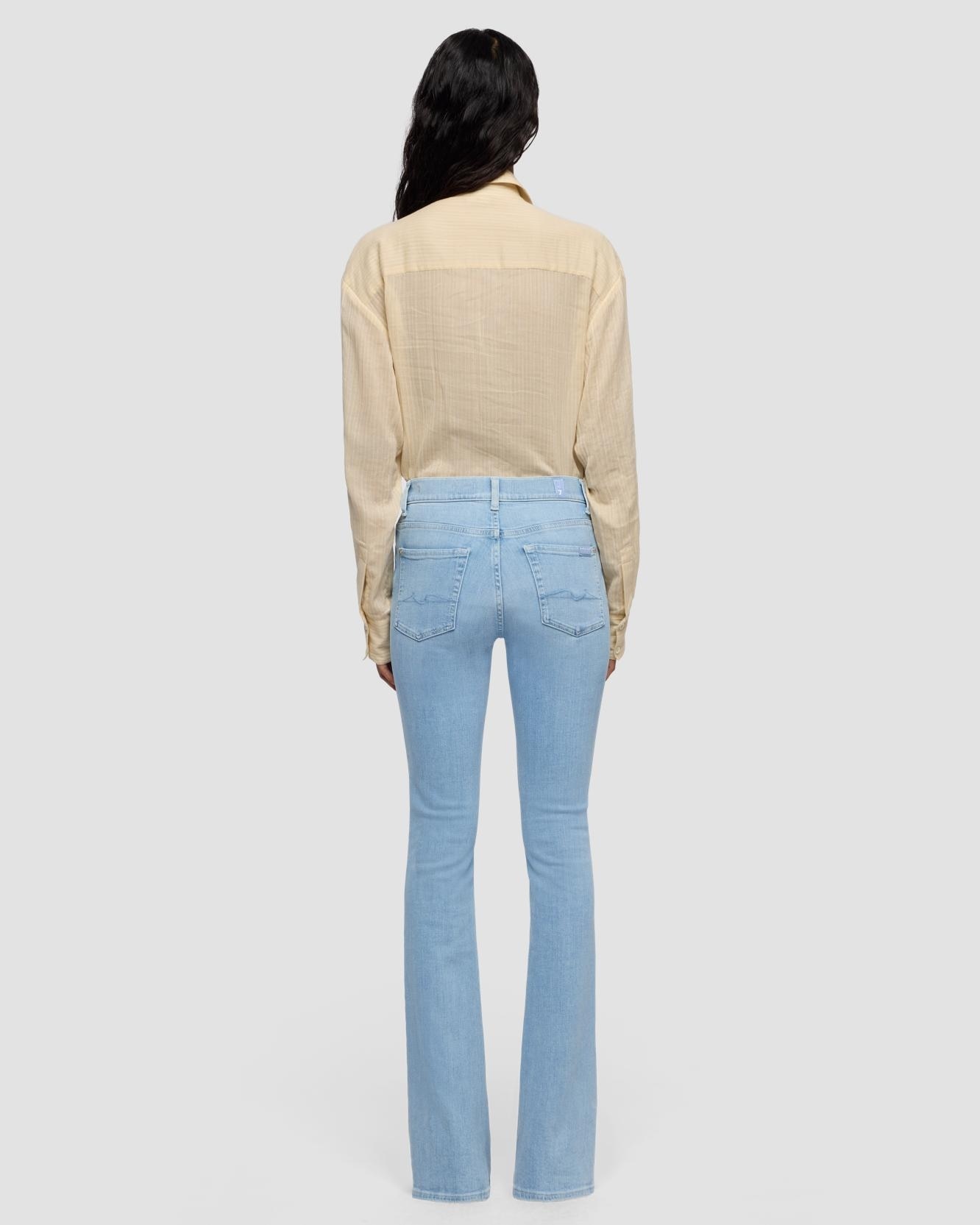 Pantalones de campana de mujer bootcut de tiro medio - 7 For all mankind - Azul claro Azul claro-3