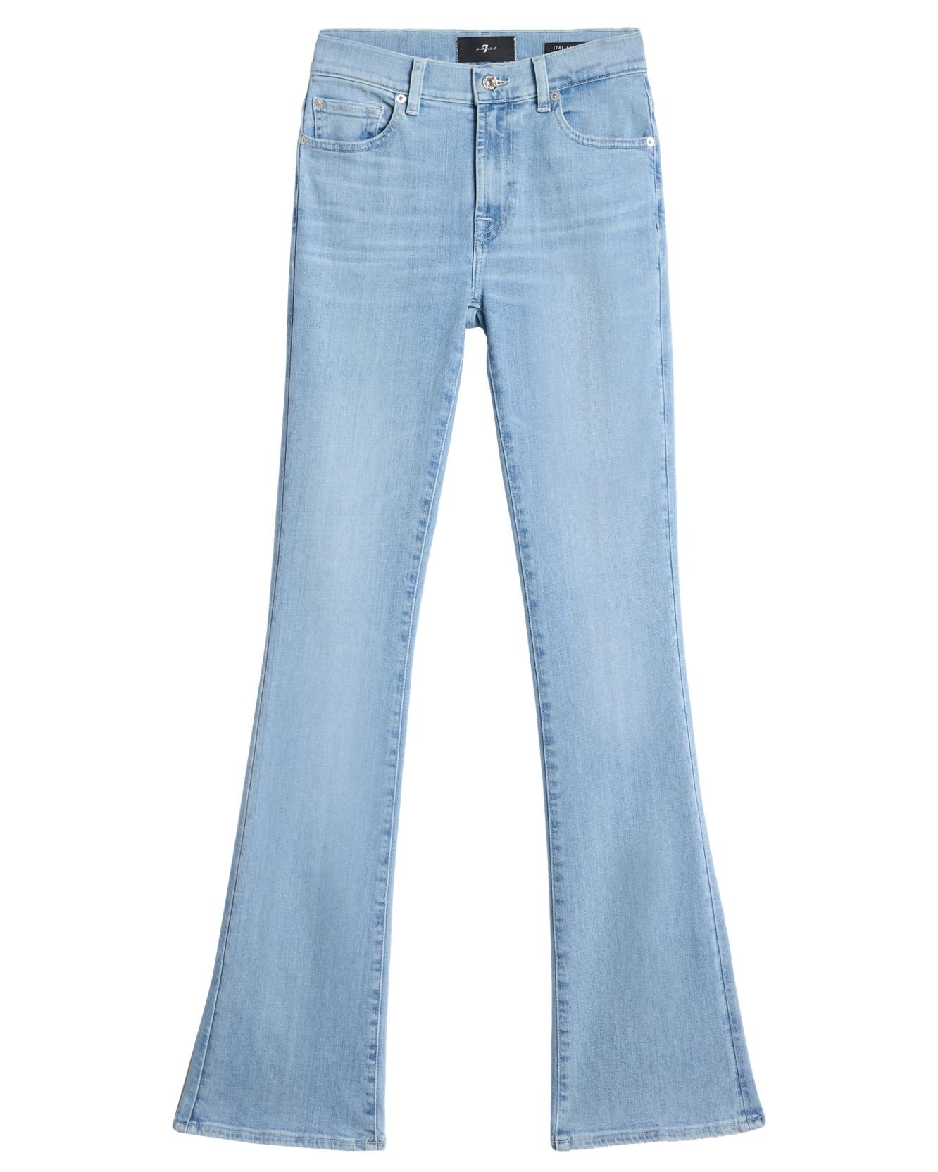 Pantalones de campana de mujer bootcut de tiro medio - 7 For all mankind - Azul claro Azul claro-6