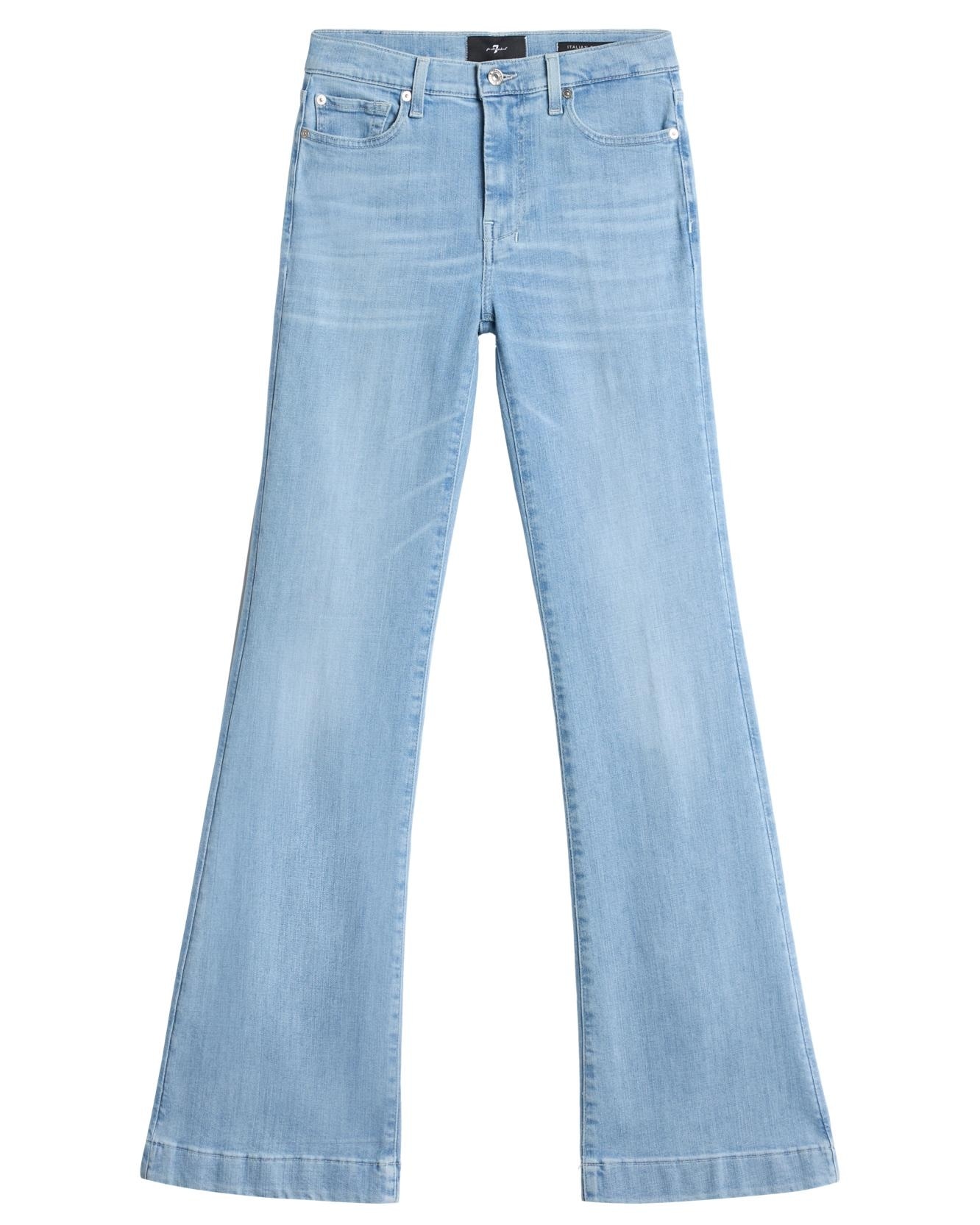 Pantalones de campana de mujer dojo de tiro alto - 7 For all mankind - Azul claro Azul claro-6