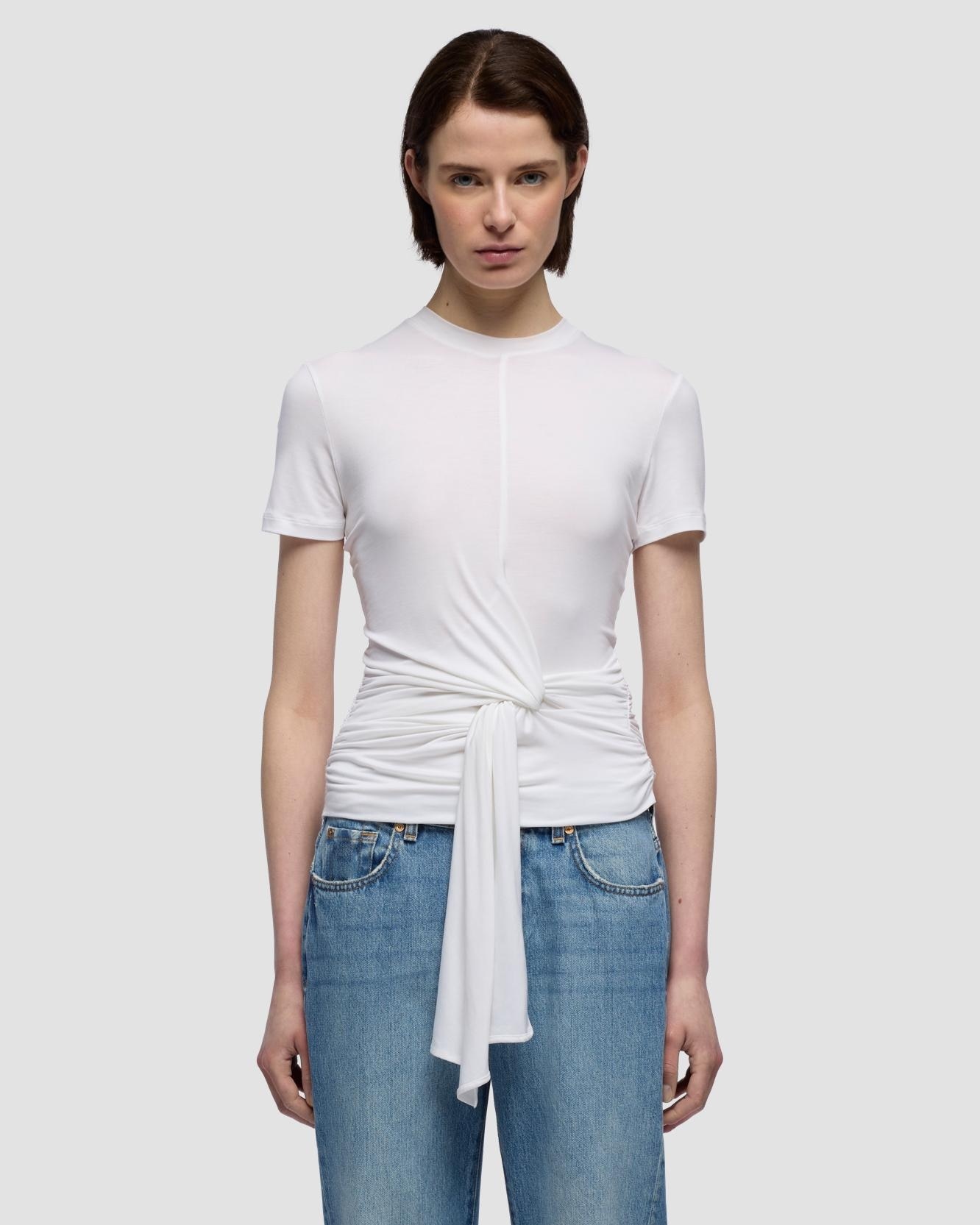 Top de mujer fitted twist con manga corta - 7 For all mankind - Blanco Blanco-2