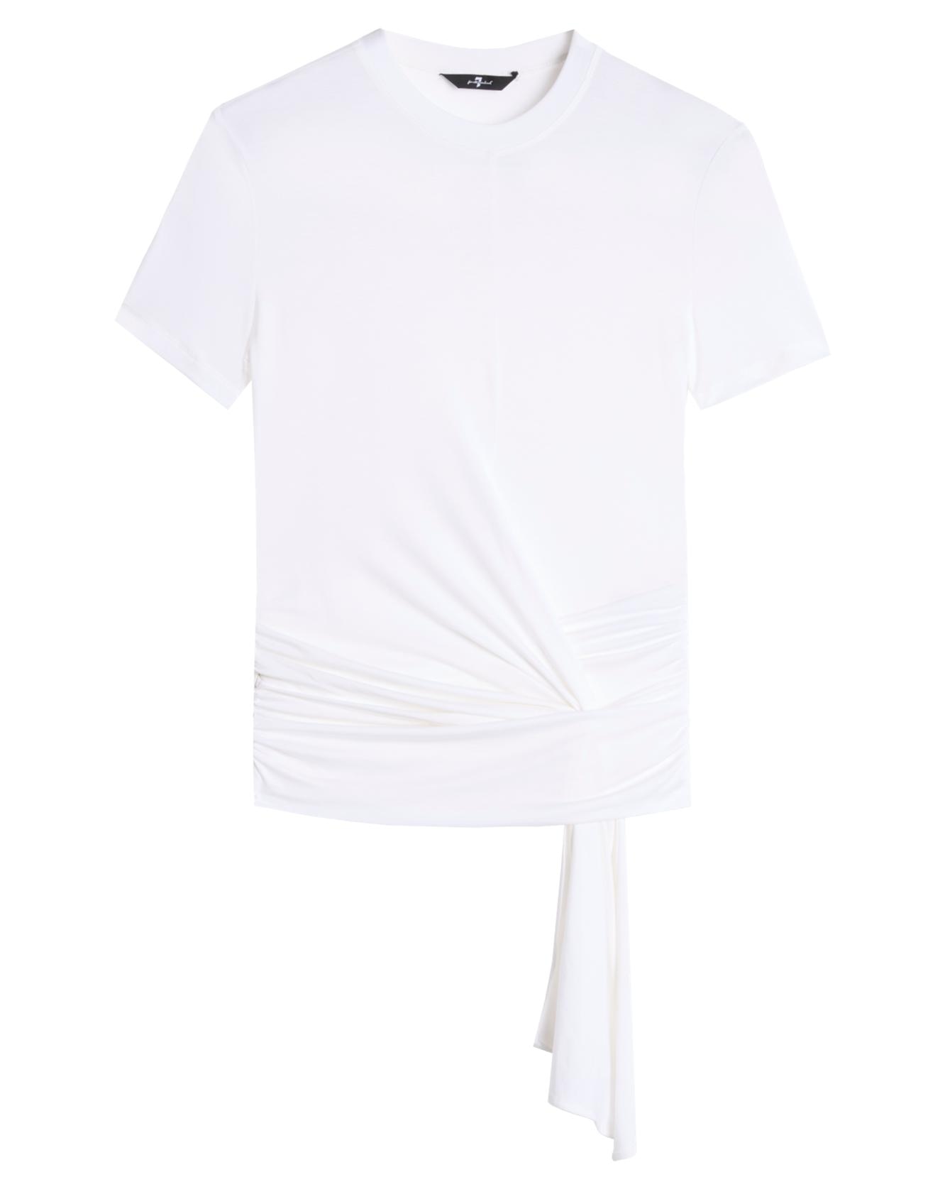 Top de mujer fitted twist con manga corta - 7 For all mankind - Blanco Blanco-6