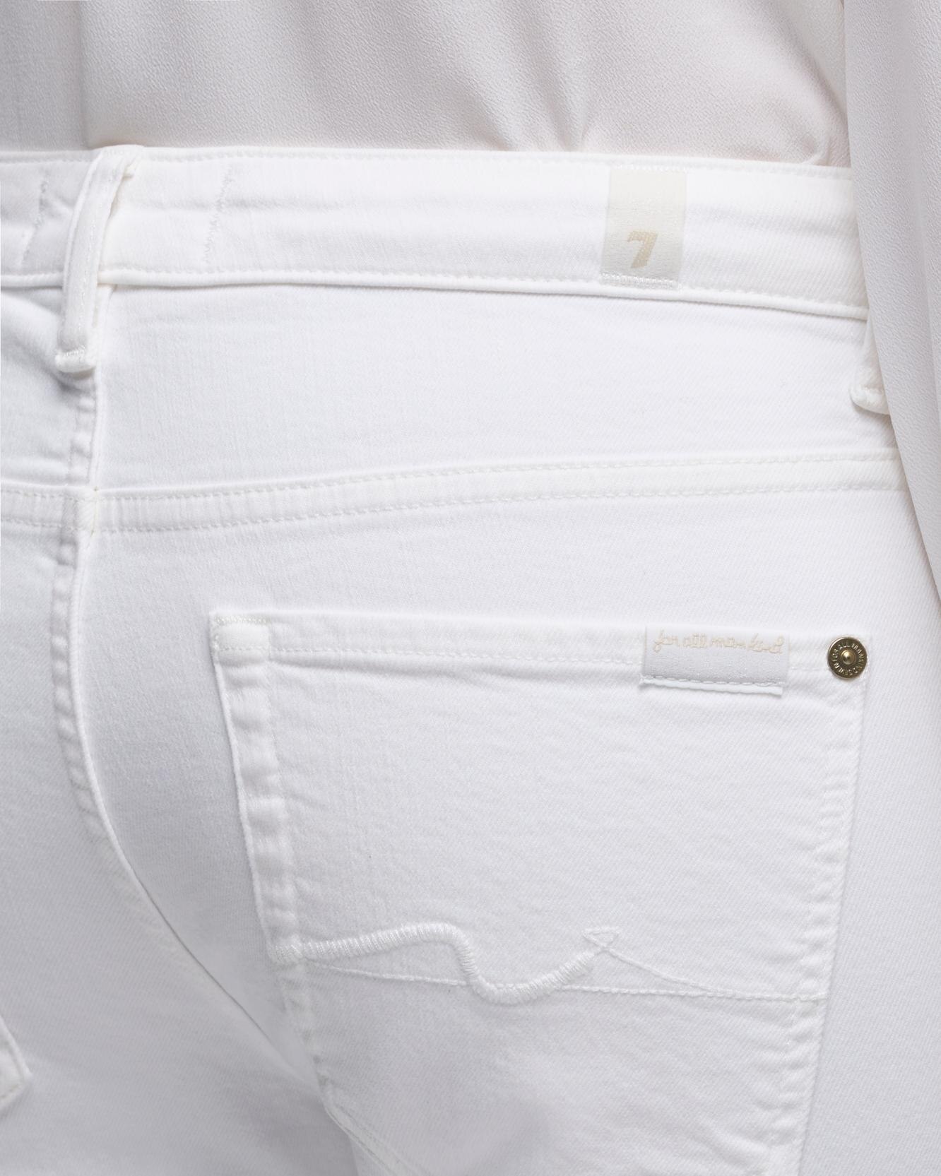 Pantalones rectos de mujer the slim con cintura alta - 7 For all mankind - Blanco Blanco-4