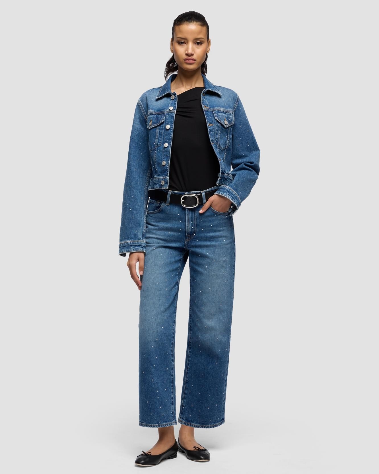 7 For all mankind - Vaqueros rectos de mujer stovepipe straight ankle con cintura media.
