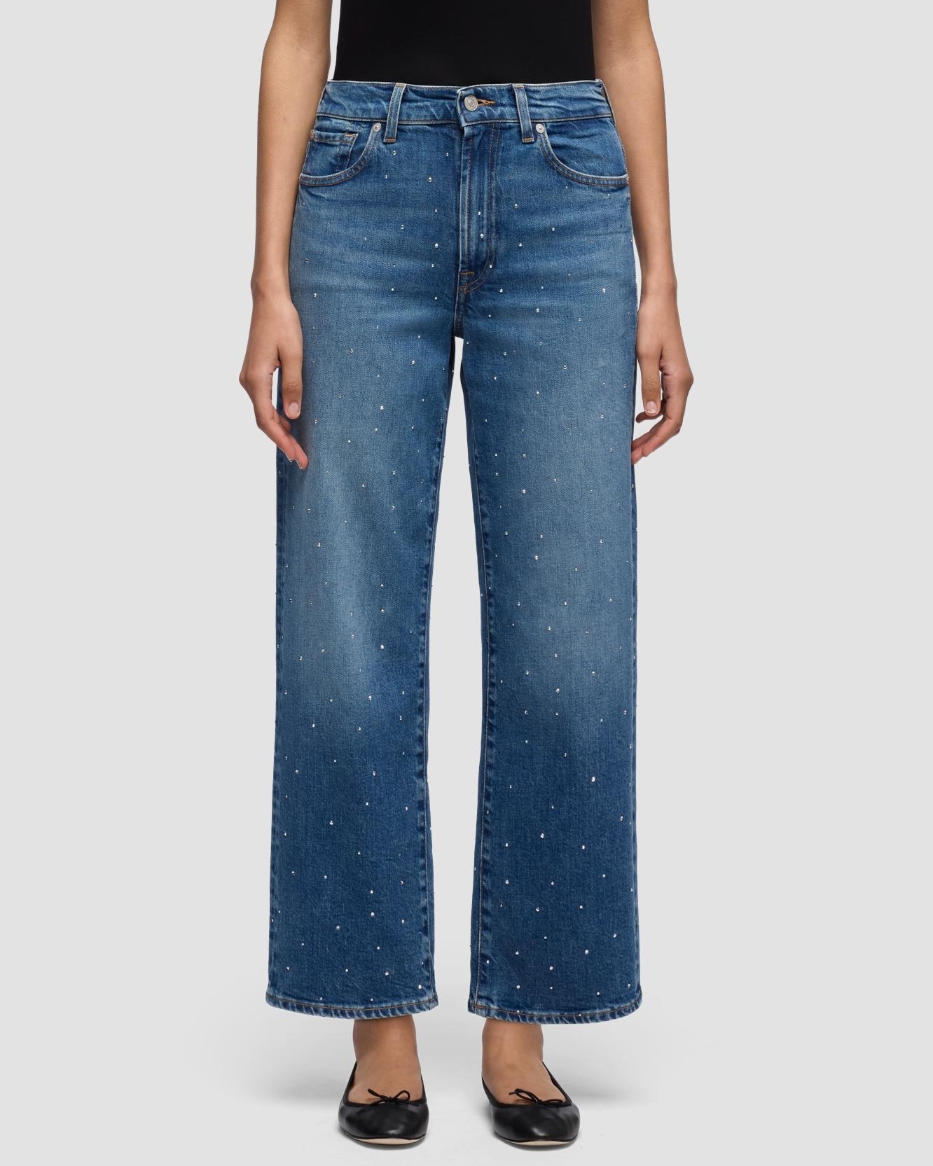 Vaqueros rectos de mujer stovepipe straight ankle con cintura media - 7 For all mankind - Azul claro Azul claro-2