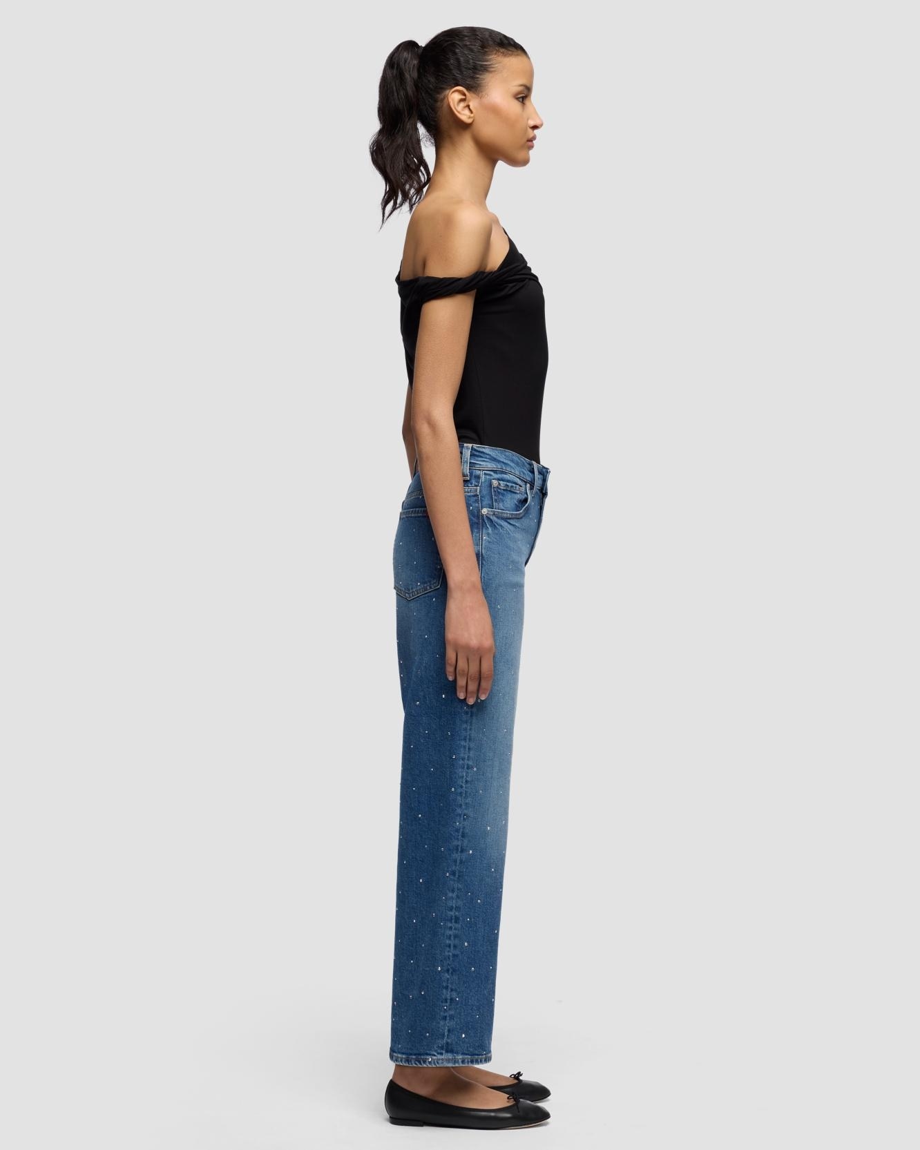 Vaqueros rectos de mujer stovepipe straight ankle con cintura media - 7 For all mankind - Azul claro Azul claro-5