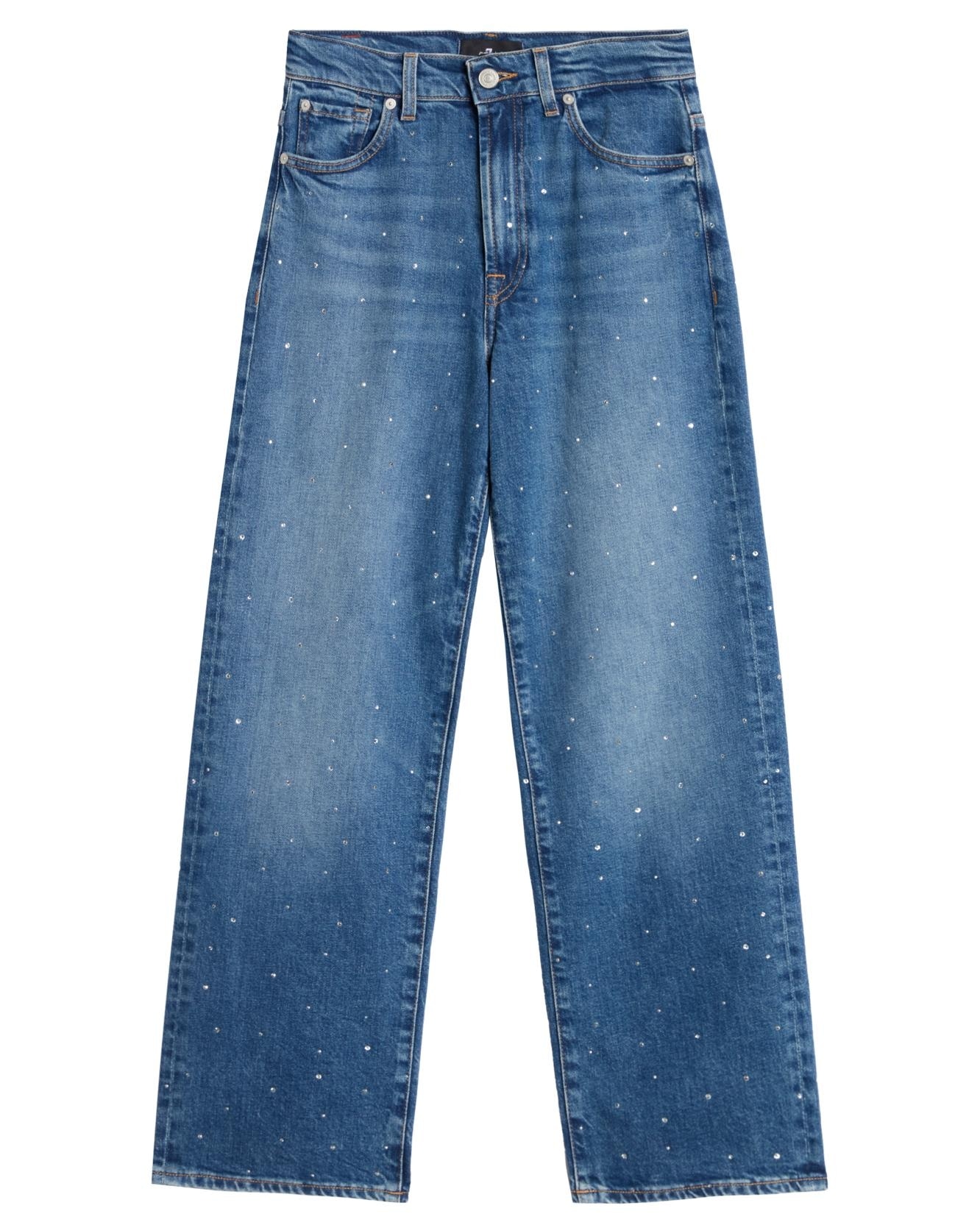 Vaqueros rectos de mujer stovepipe straight ankle con cintura media - 7 For all mankind - Azul claro Azul claro-6
