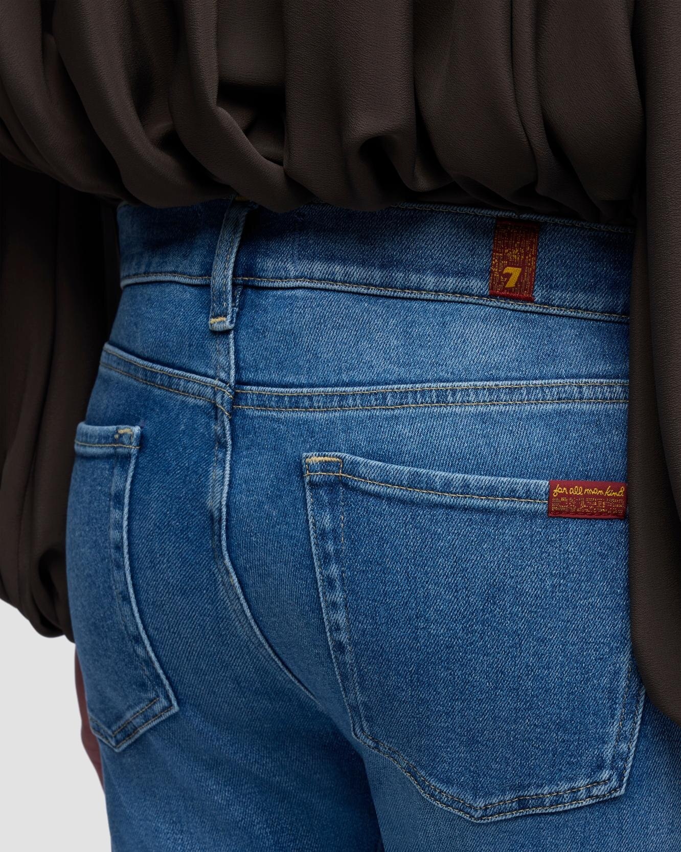 Vaqueros pitillo de mujer relaxed skinny con cintura media - 7 For all mankind - Azul Azul-4