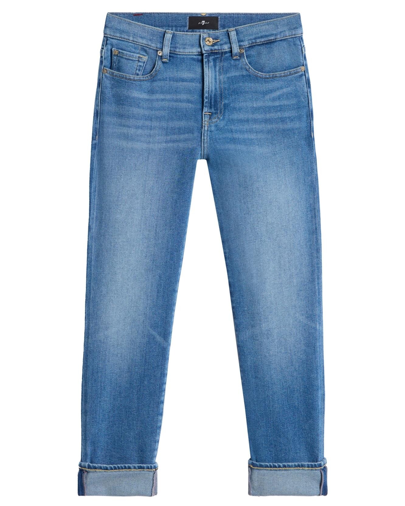 Vaqueros pitillo de mujer relaxed skinny con cintura media - 7 For all mankind - Azul Azul-6