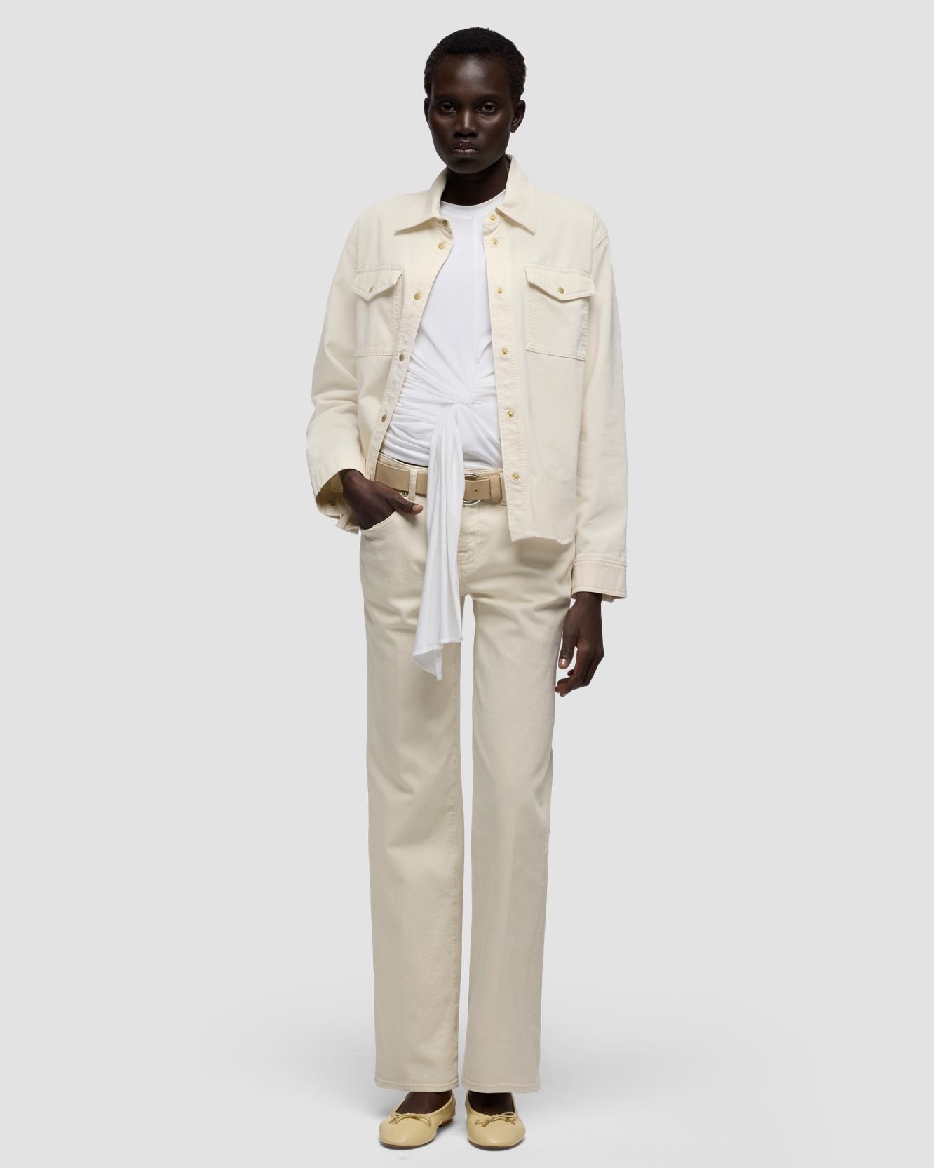 7 For all mankind - Pantalones rectos de mujer calie straight con cintura baja.