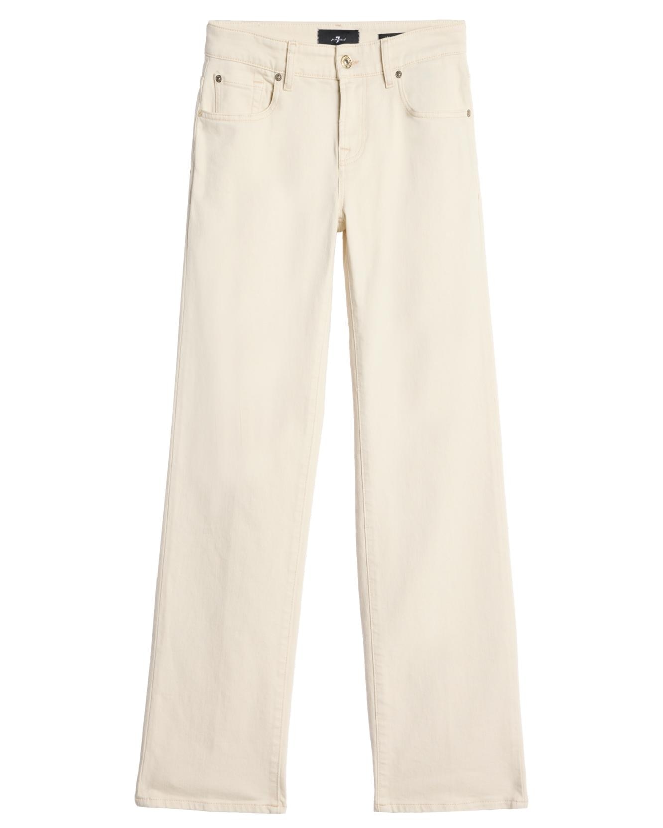 Pantalones rectos de mujer calie straight con cintura baja - 7 For all mankind - Blanco Blanco-6