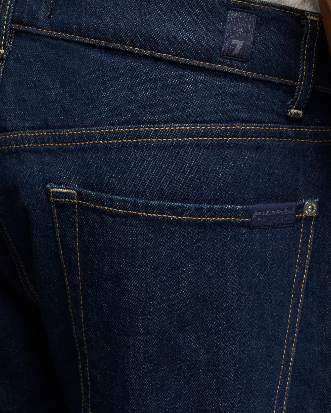 Vaqueros de hombre regular de tiro medio en color marino - 7 For all mankind - Azul Azul-5
