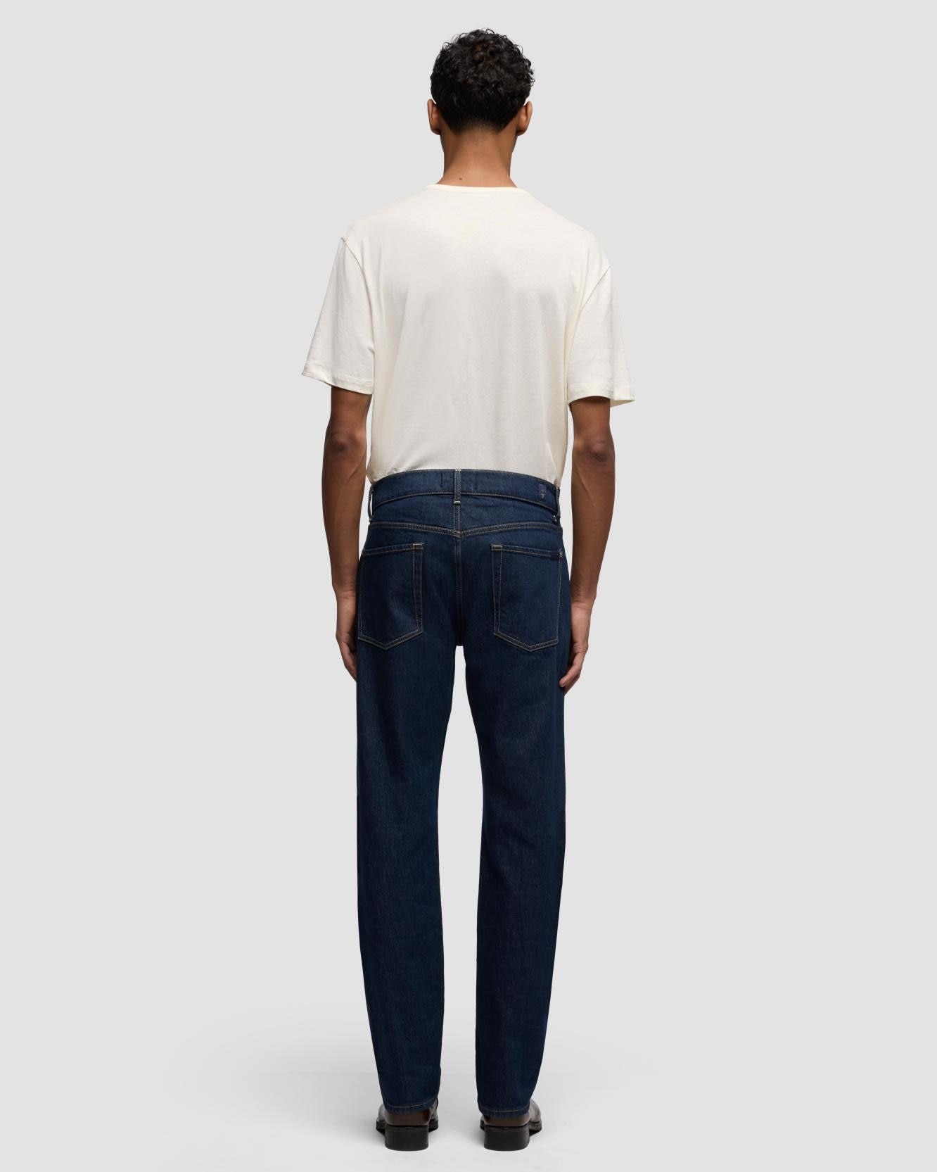 Vaqueros de hombre regular de tiro medio en color marino - 7 For all mankind - Azul Azul-3