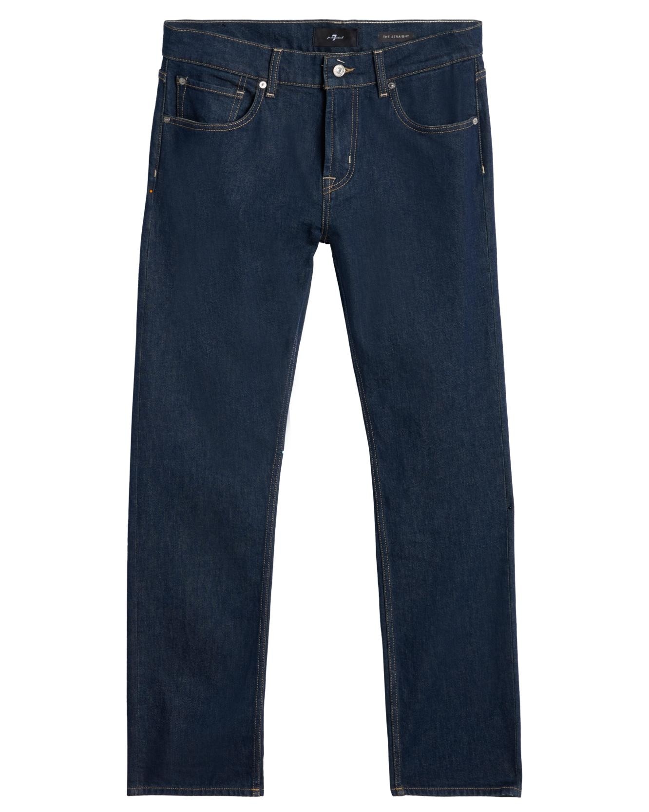 Vaqueros de hombre regular de tiro medio en color marino - 7 For all mankind - Azul Azul-6