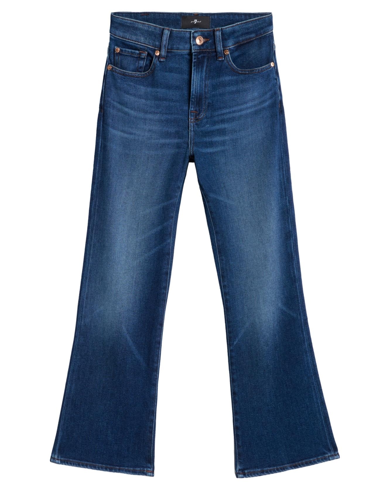 Vaqueros campana de mujer cropped boot con cintura media - 7 For all mankind - Azul Azul-6