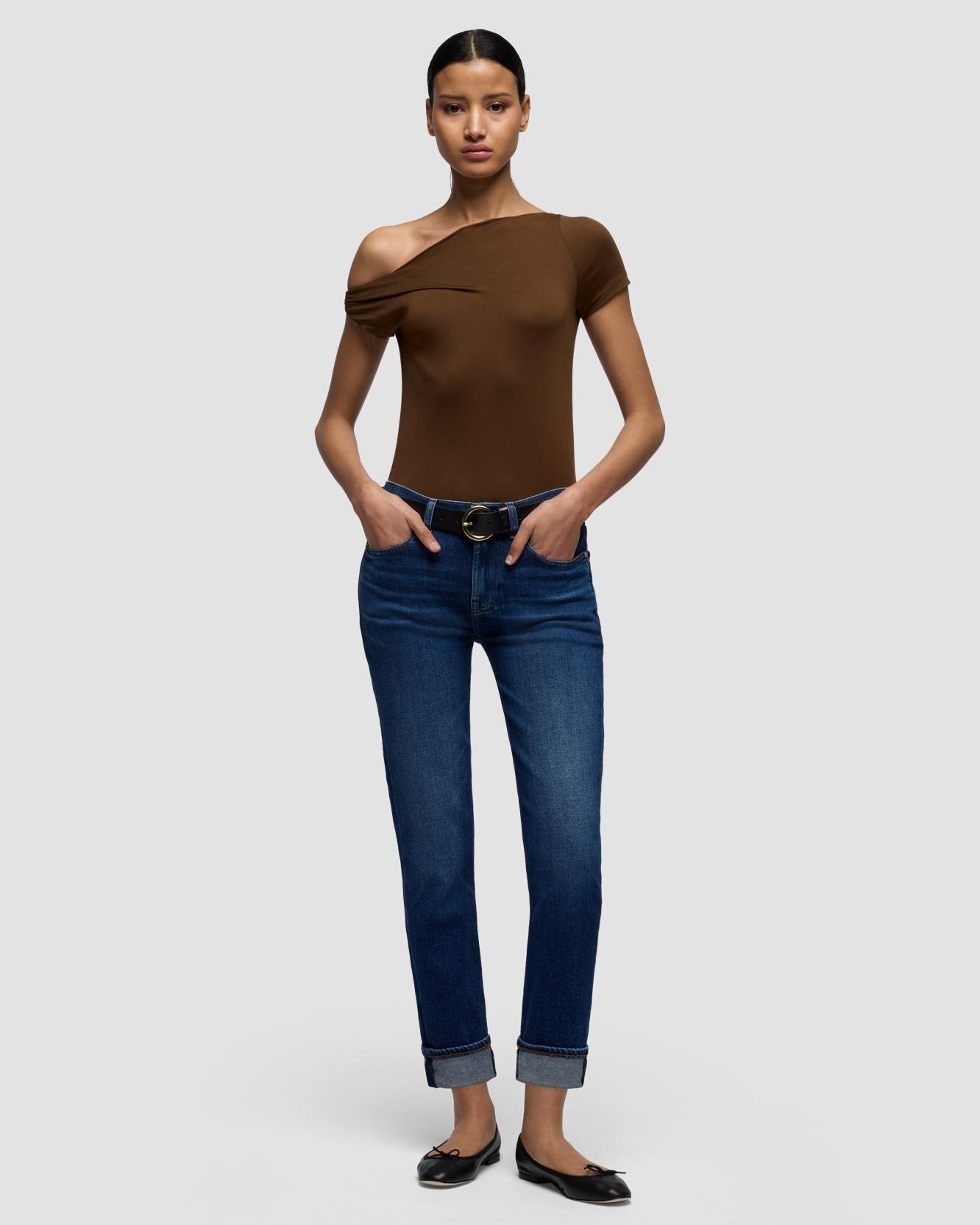 Imagen 0 de Vaqueros pitillo de mujer relaxed skinny con cintura media Azul